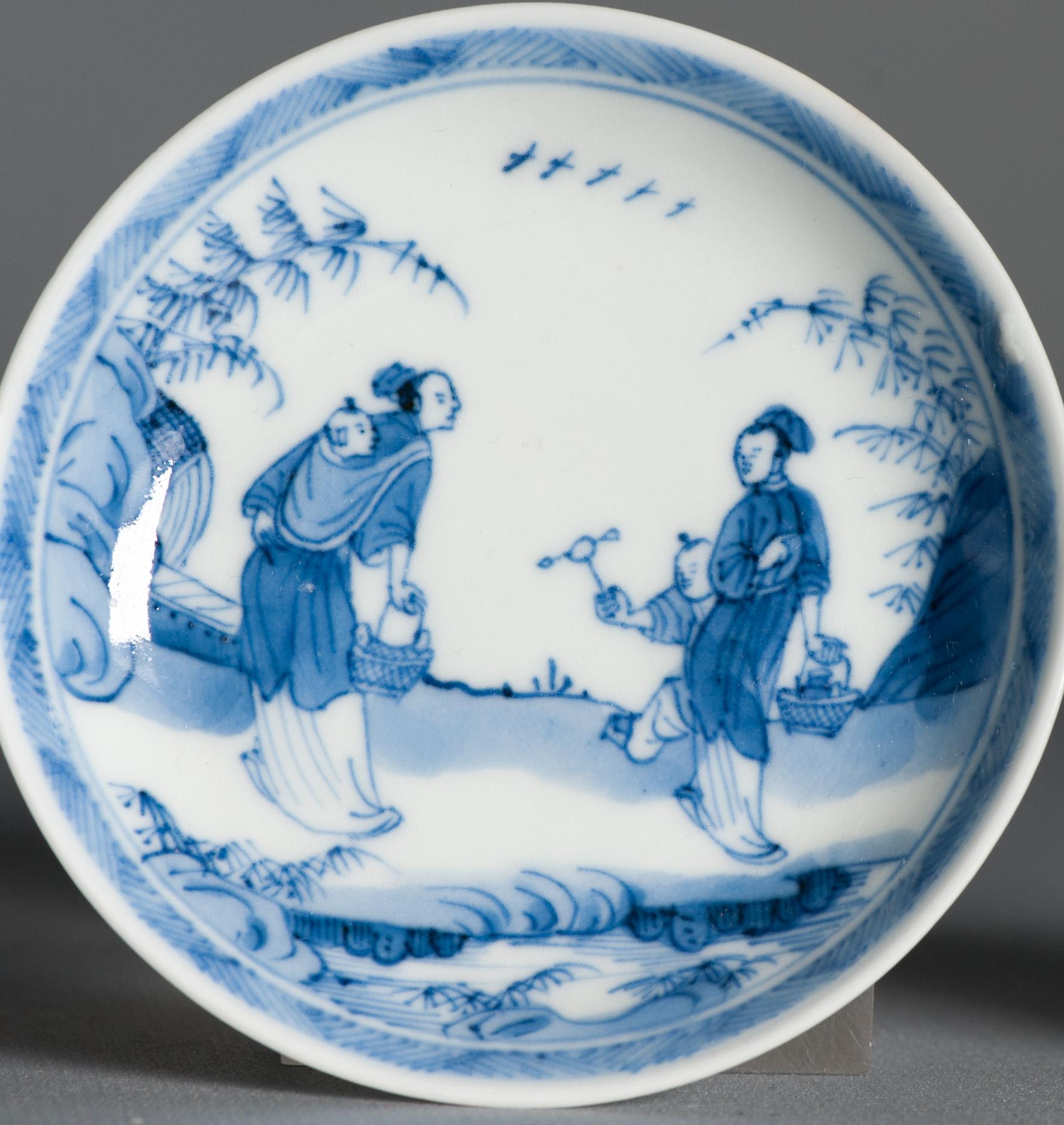 Antique Kangxi Period Eggshell Chinese porcelain Tea Set Ladies Child Garden 8
