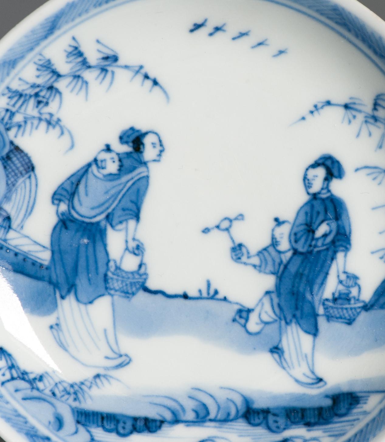 Antique Kangxi Period Eggshell Chinese porcelain Tea Set Ladies Child Garden 9