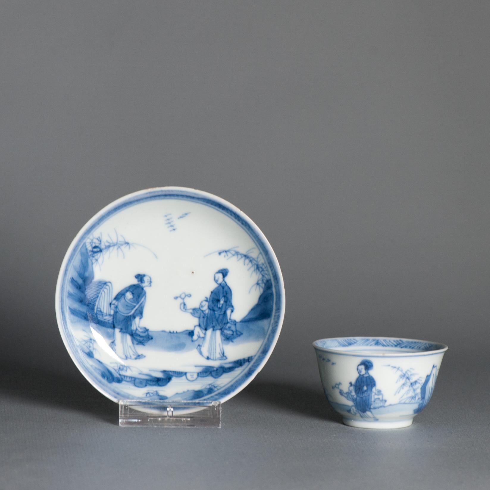 Antique Kangxi Period Eggshell Chinese porcelain Tea Set Ladies Child Garden 9
