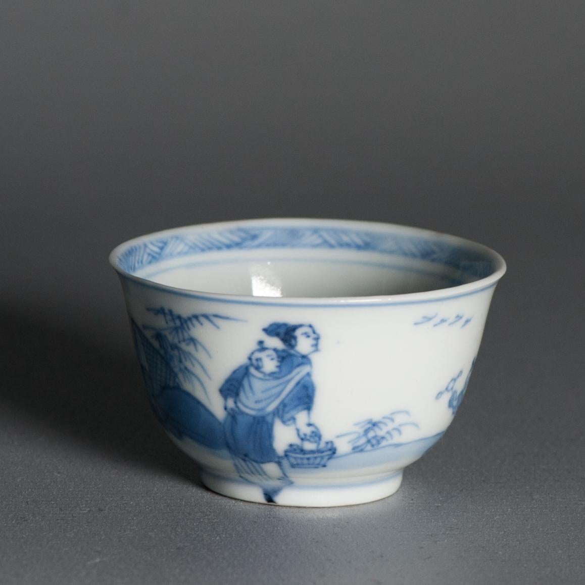 Antique Kangxi Period Eggshell Chinese porcelain Tea Set Ladies Child Garden 11