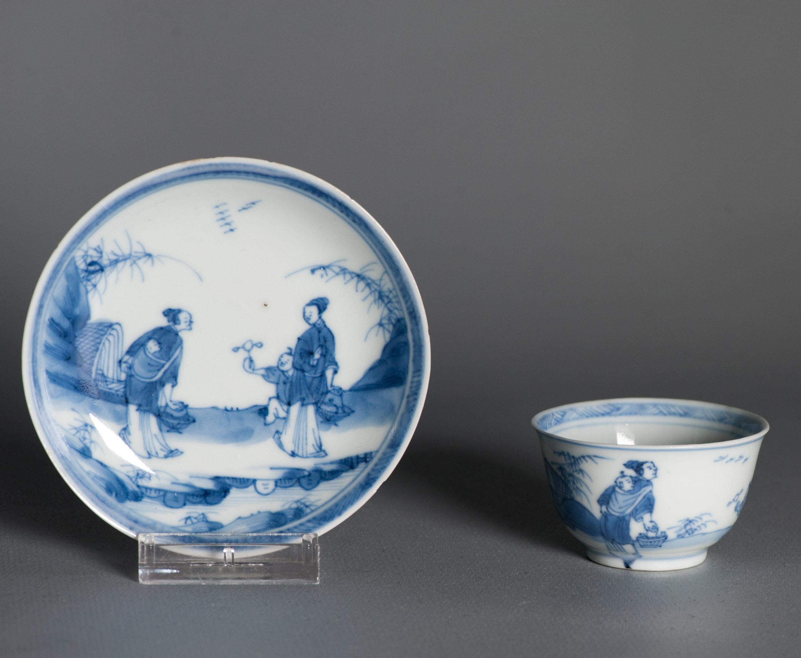Antique Kangxi Period Eggshell Chinese porcelain Tea Set Ladies Child Garden 12