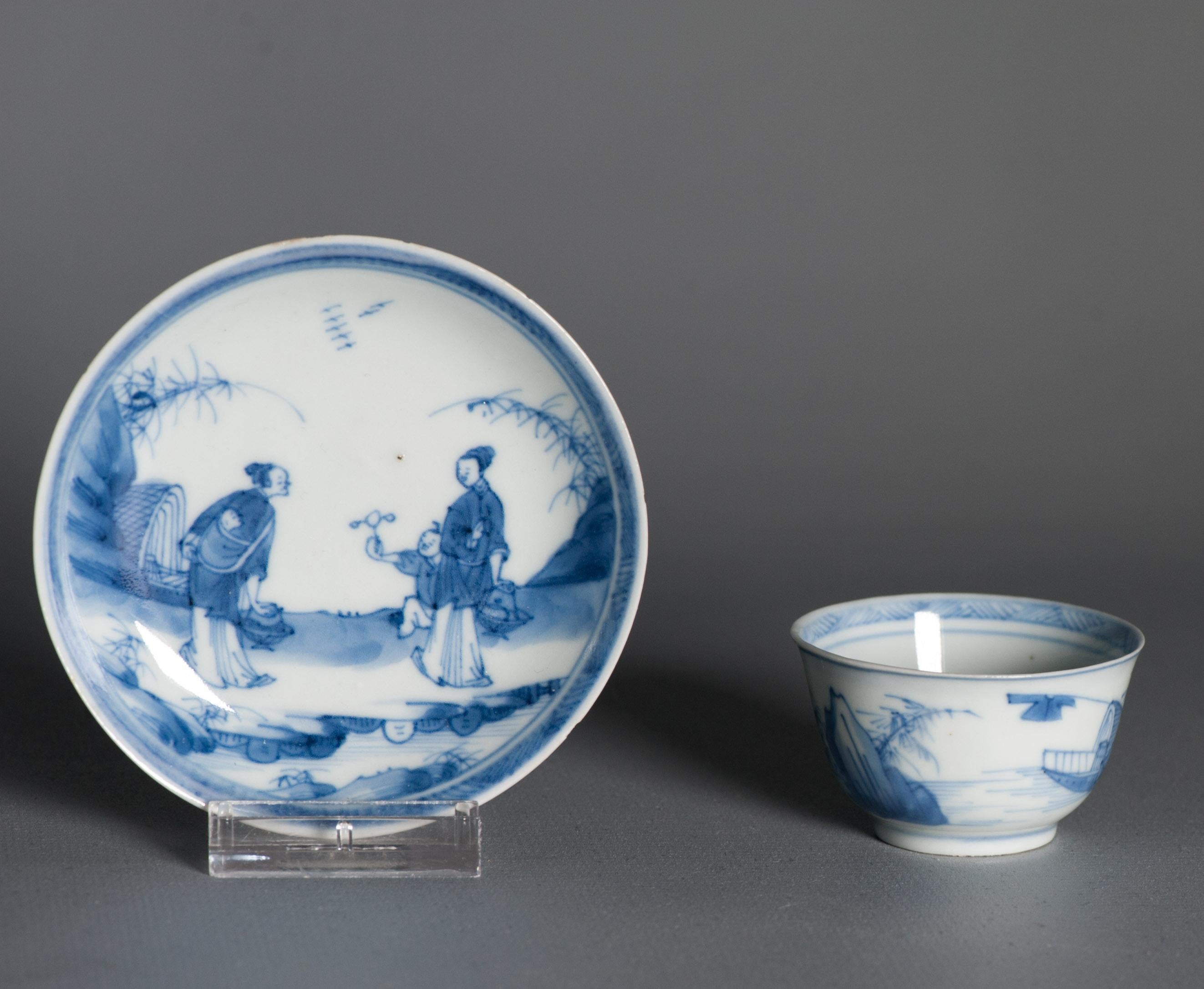 Antique Kangxi Period Eggshell Chinese porcelain Tea Set Ladies Child Garden 13