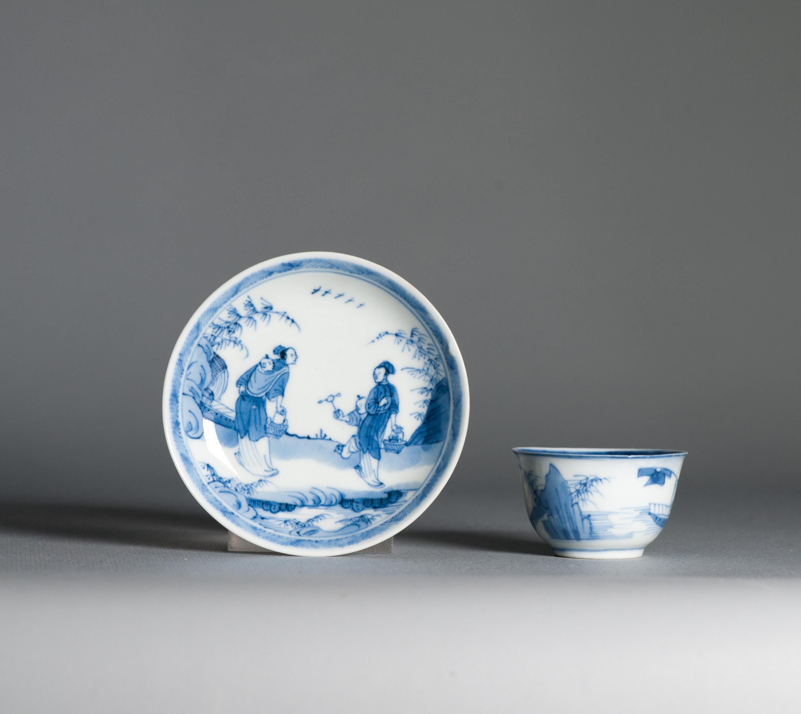 Antique Kangxi Period Eggshell Chinese porcelain Tea Set Ladies Child Garden 1