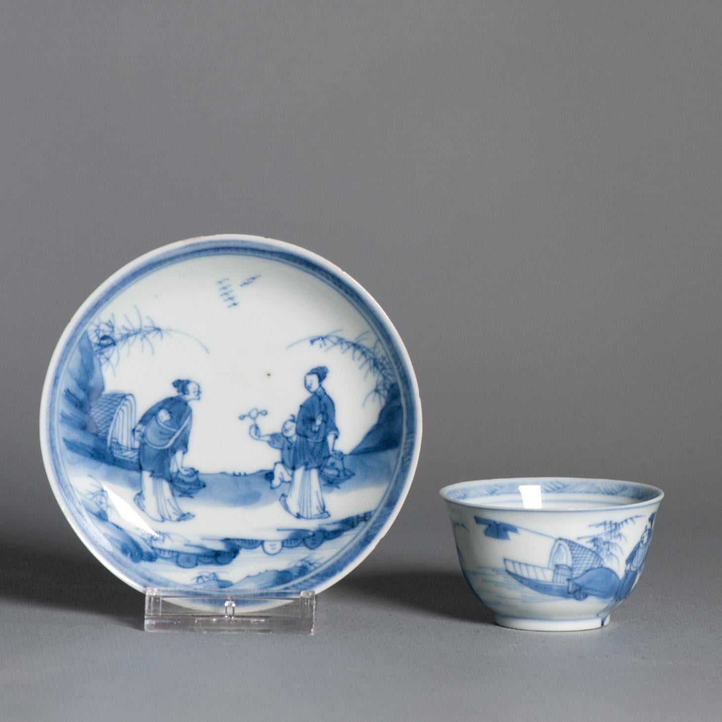 Antique Kangxi Period Eggshell Chinese porcelain Tea Set Ladies Child Garden 1