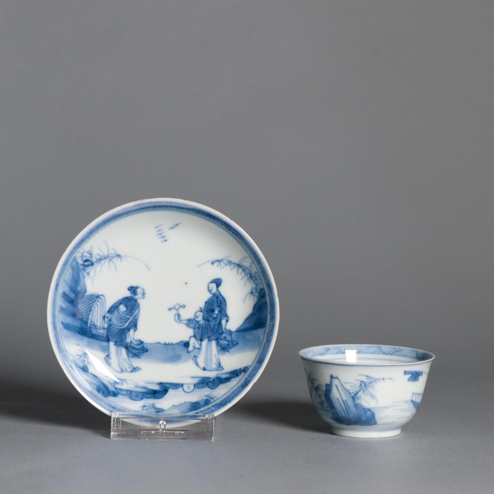 Antique Kangxi Period Eggshell Chinese porcelain Tea Set Ladies Child Garden 2