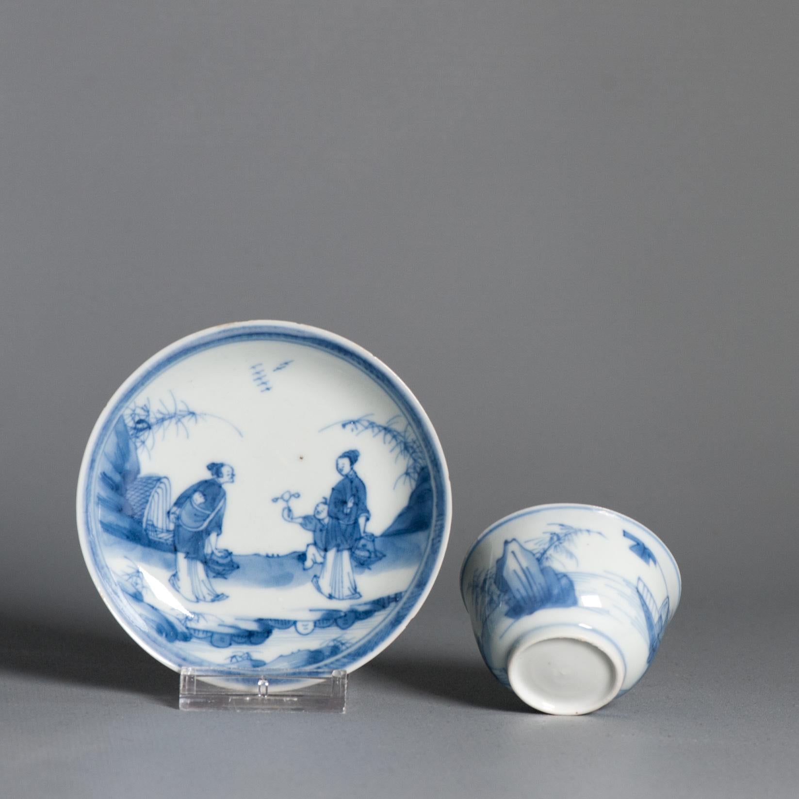 Antique Kangxi Period Eggshell Chinese porcelain Tea Set Ladies Child Garden 3