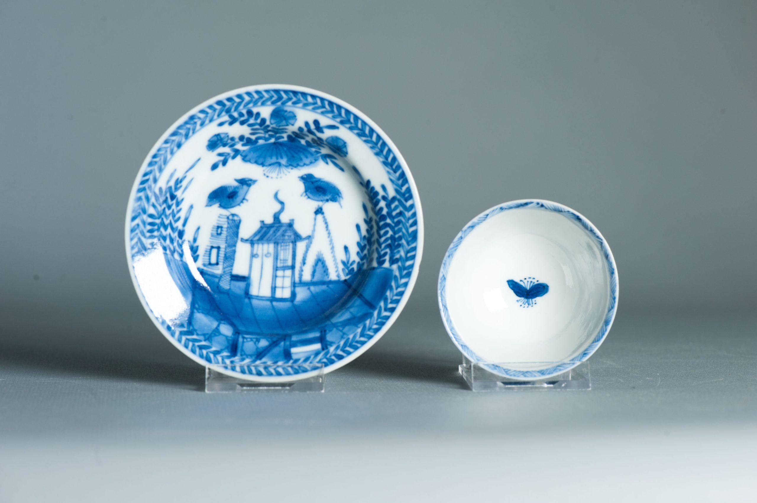 Antique Kangxi Period Thinly potted Chinese porcelain Tea Set Cuckoo in the For Sale 10