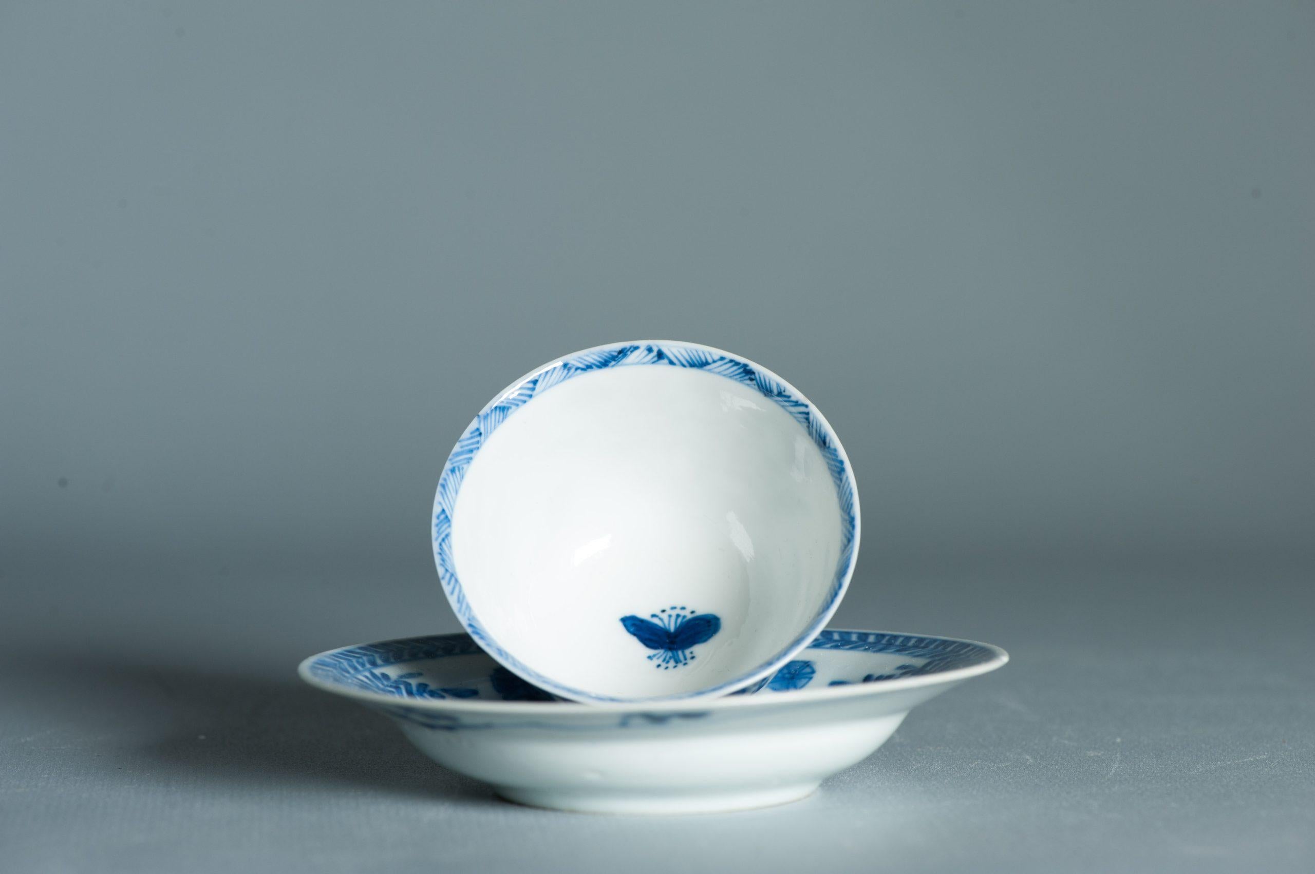 Antique Kangxi Period Thinly potted Chinese porcelain Tea Set Cuckoo in the For Sale 14