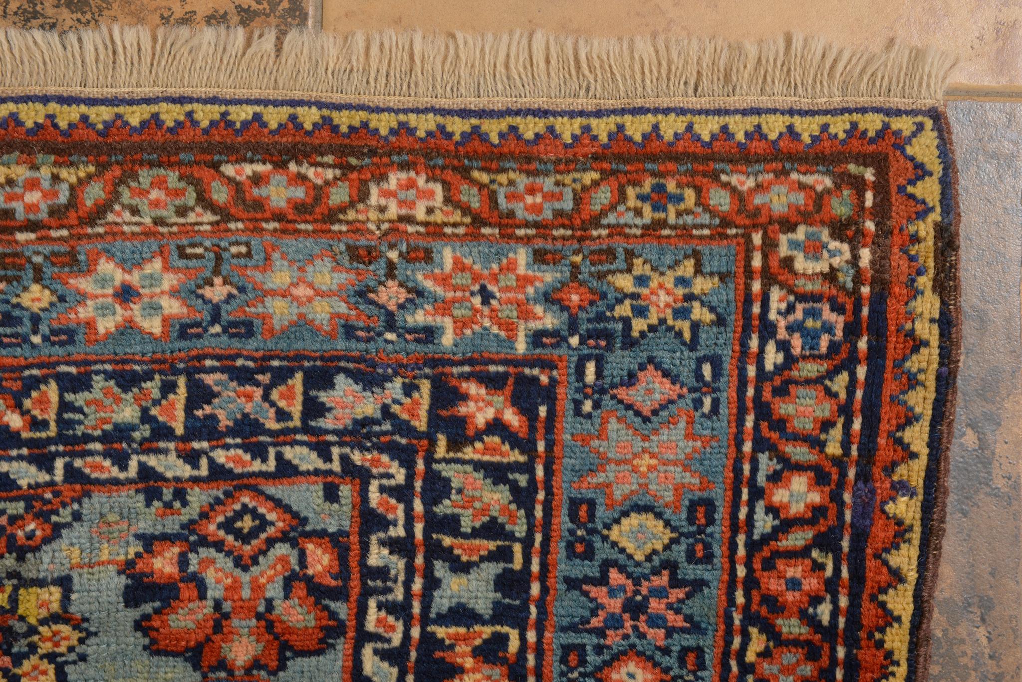 Wool Antique Karabagh Carpet, Dated 1875 For Sale