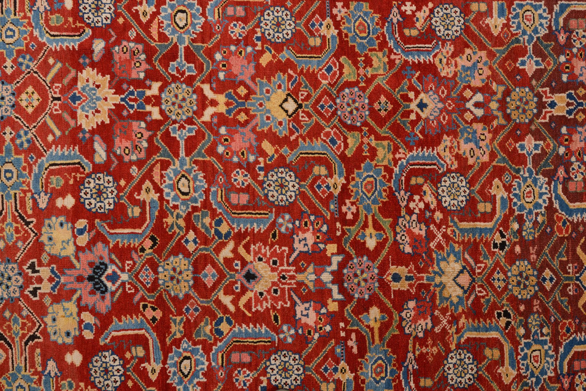Hand-Knotted Antique KARABAGH Carpet For Sale