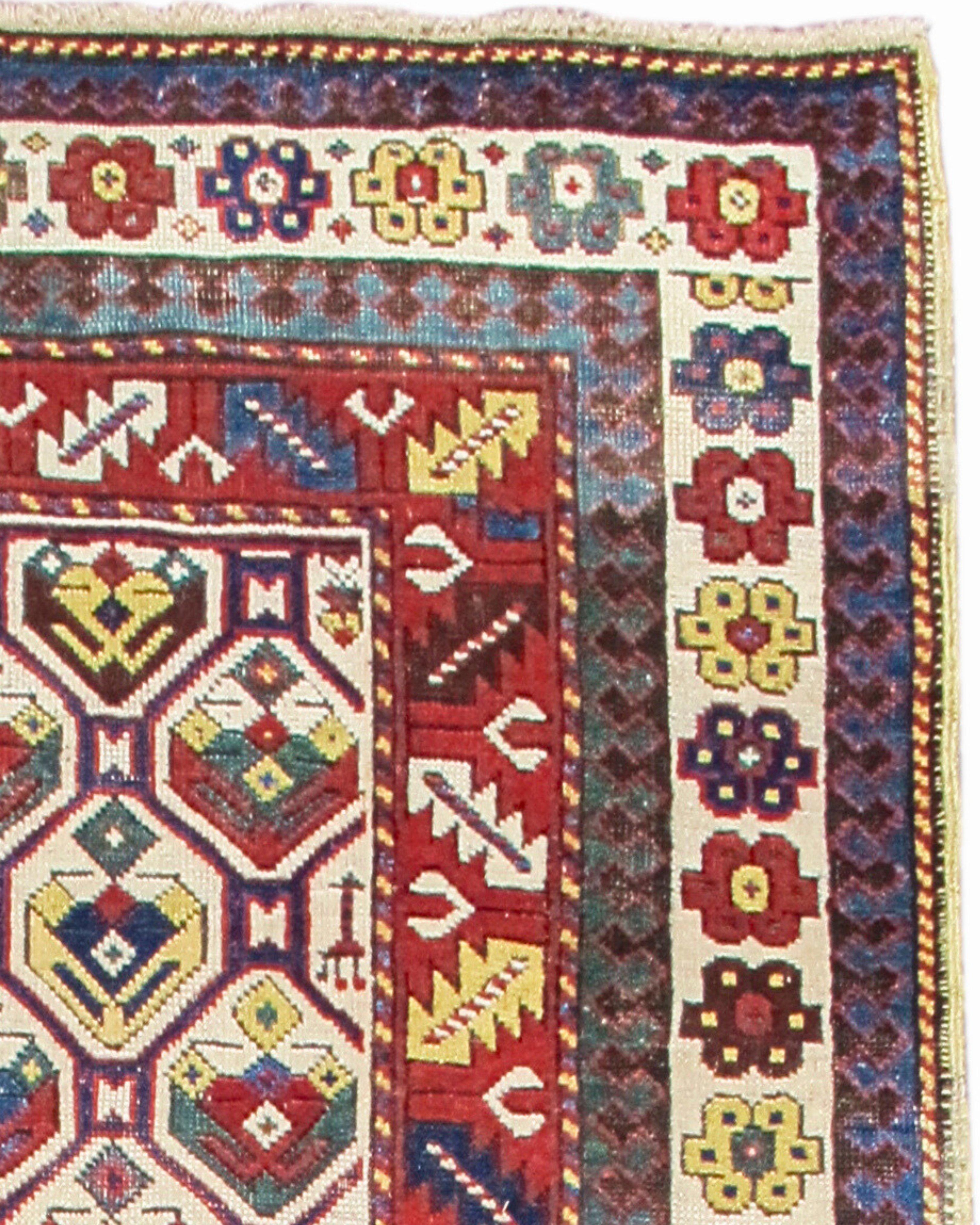 Antique Karabagh Caucasian Rug, Late 19th Century

Areas of restoration throughout.

Additional Information:
Dimensions: 6'6