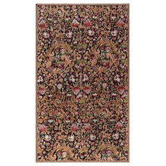 Antique Karabagh Floral Colorful Handmade Wool Rug