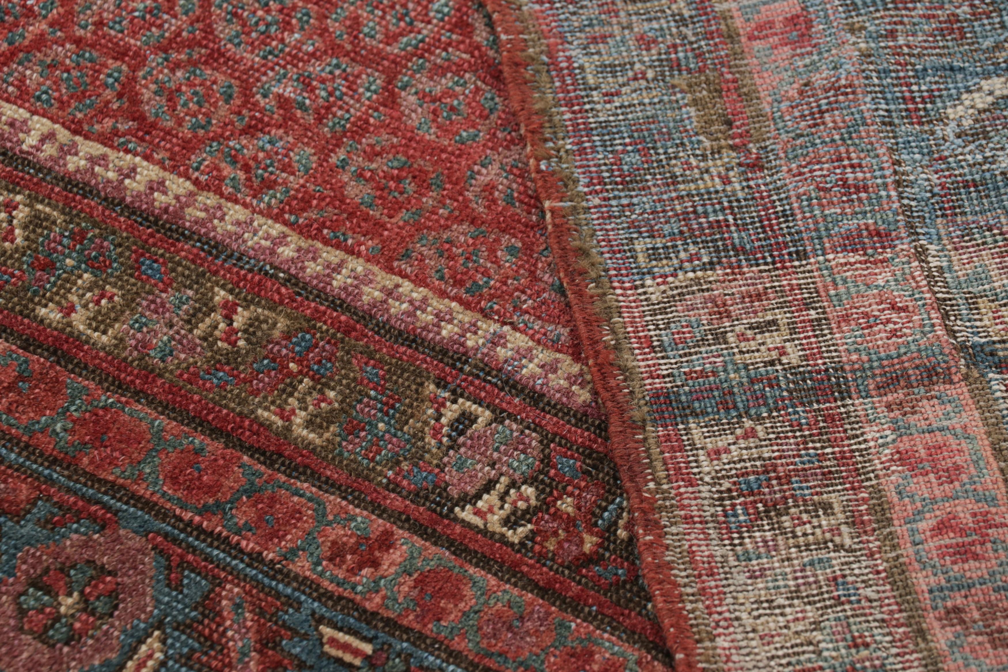 Antiker Karabagh Gallery Läufer, Perserteppich in Rot mit Paisleys - Rug & Kilim im Angebot 1