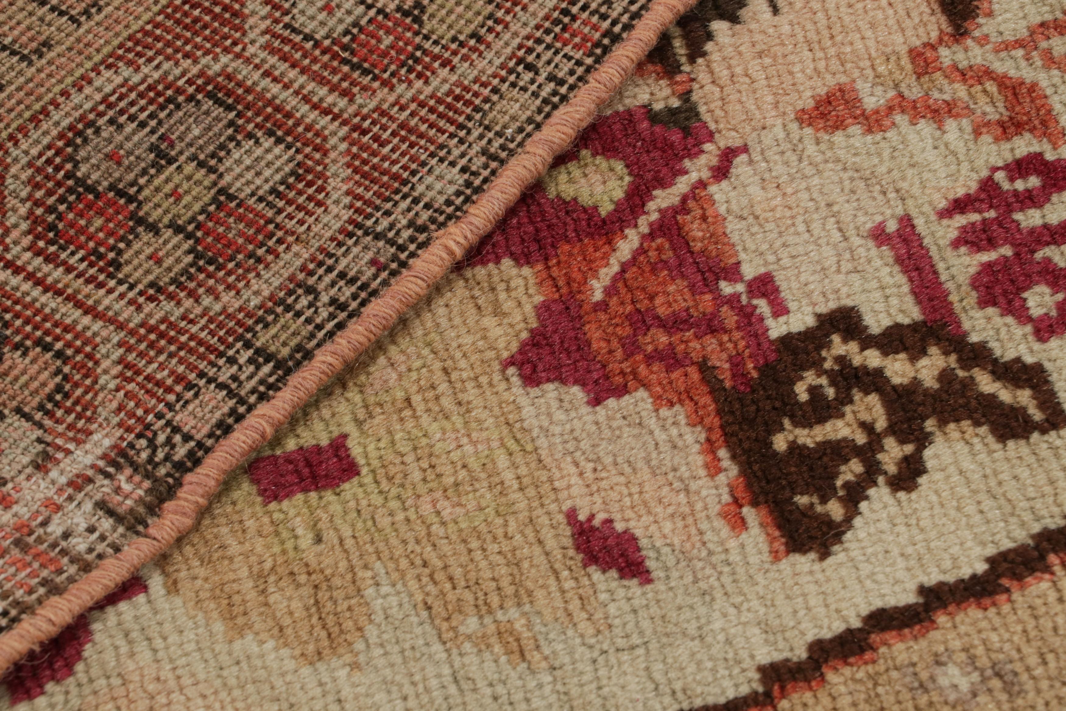 Alfombra Vintage Karabagh Marrón con Medallones Florales  Rug & Kilim Lana en venta