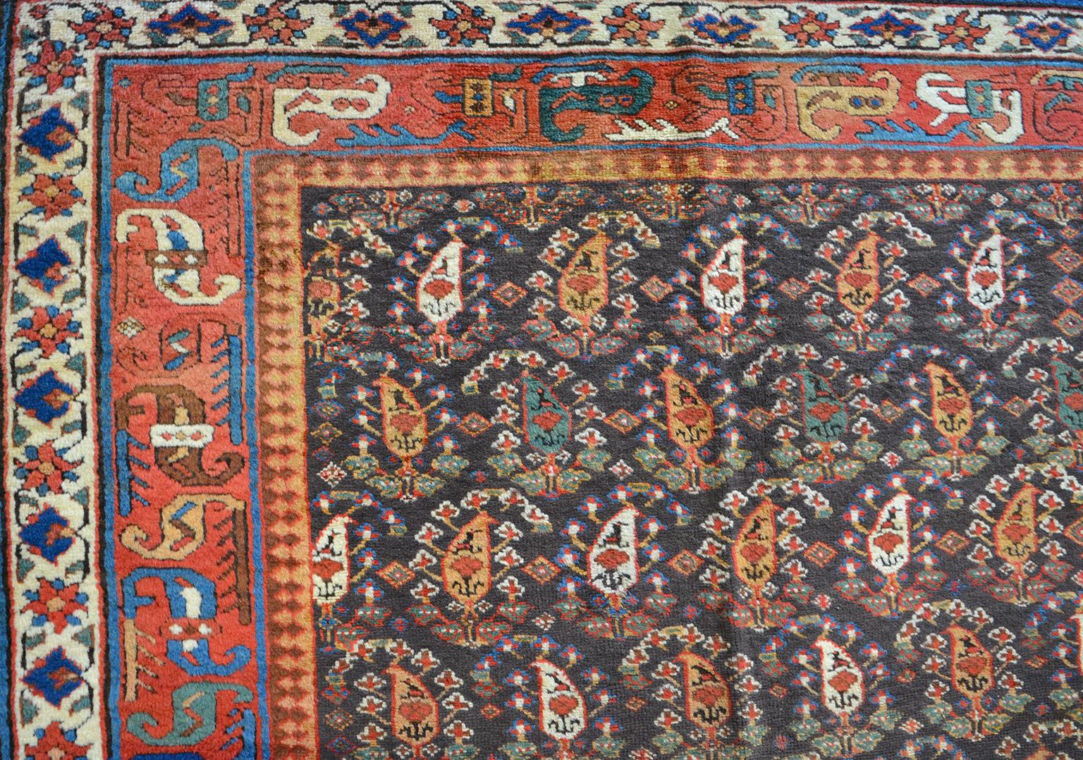 Perse Tapis persan Karabagh antique des années 1870, 6' x 9' en vente