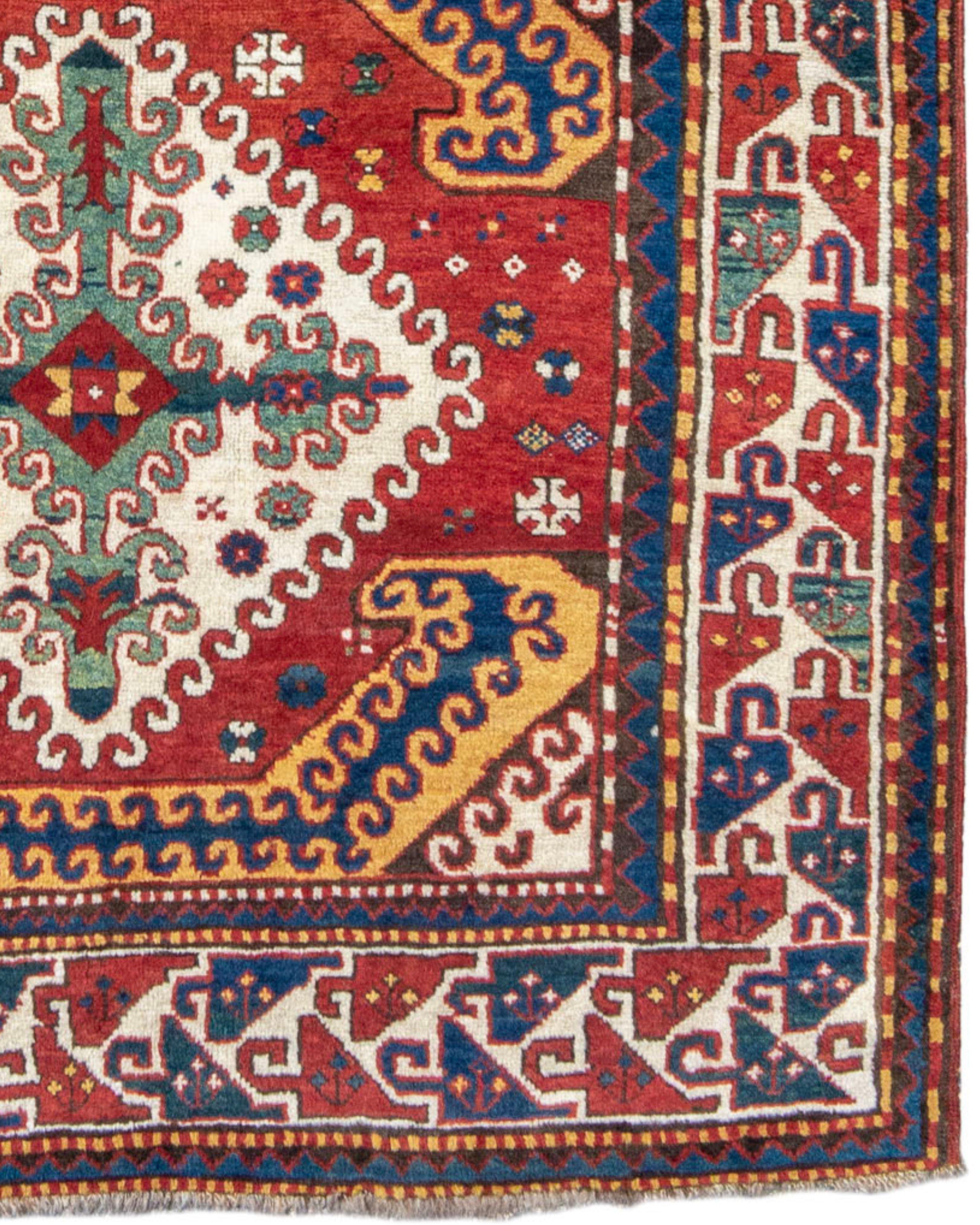 Wool Antique Karabagh Rug, 19th Century For Sale