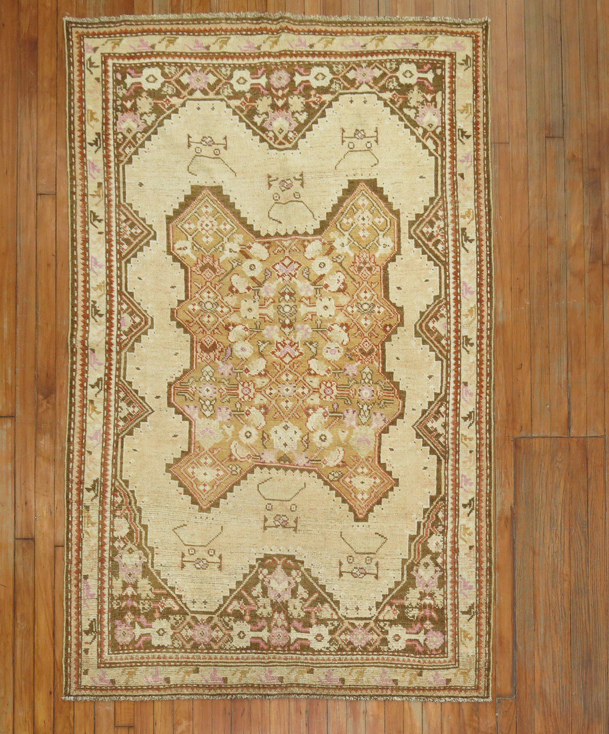 Hand-Knotted Antique Karabagh Rug For Sale