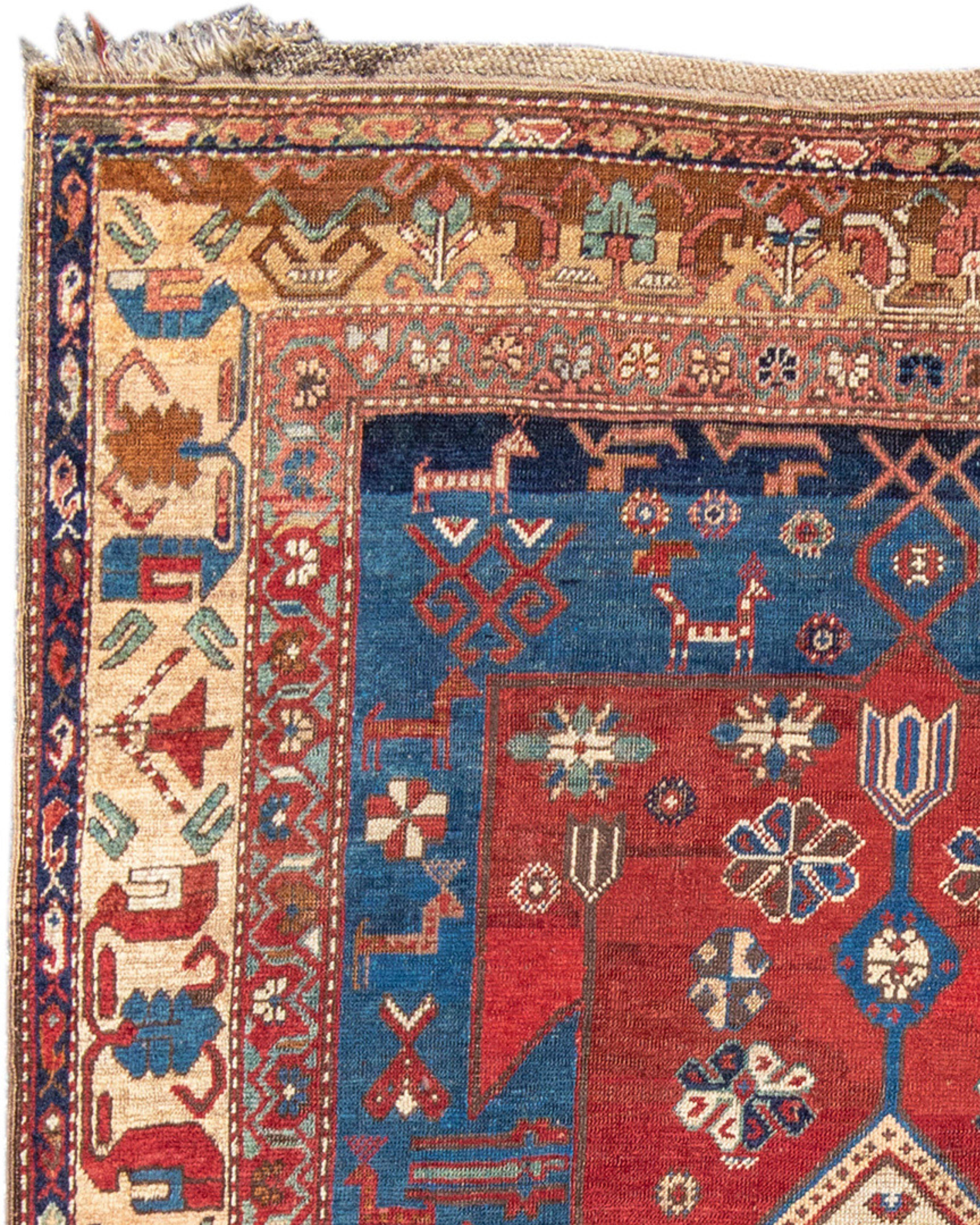 Caucasian Antique Karabagh Rug, Late 19th Century For Sale