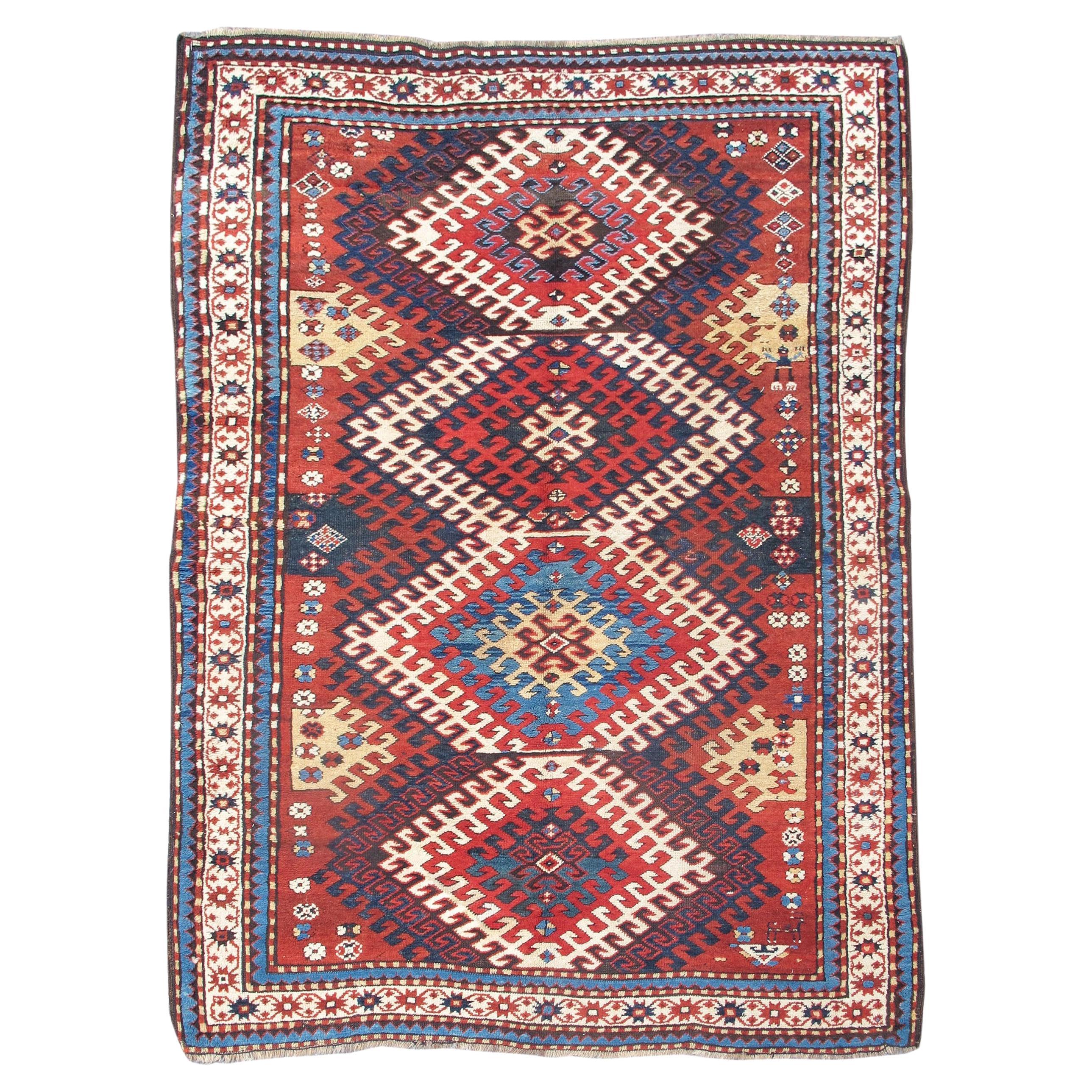 Antique Karabagh Rug, Late 19th Century For Sale