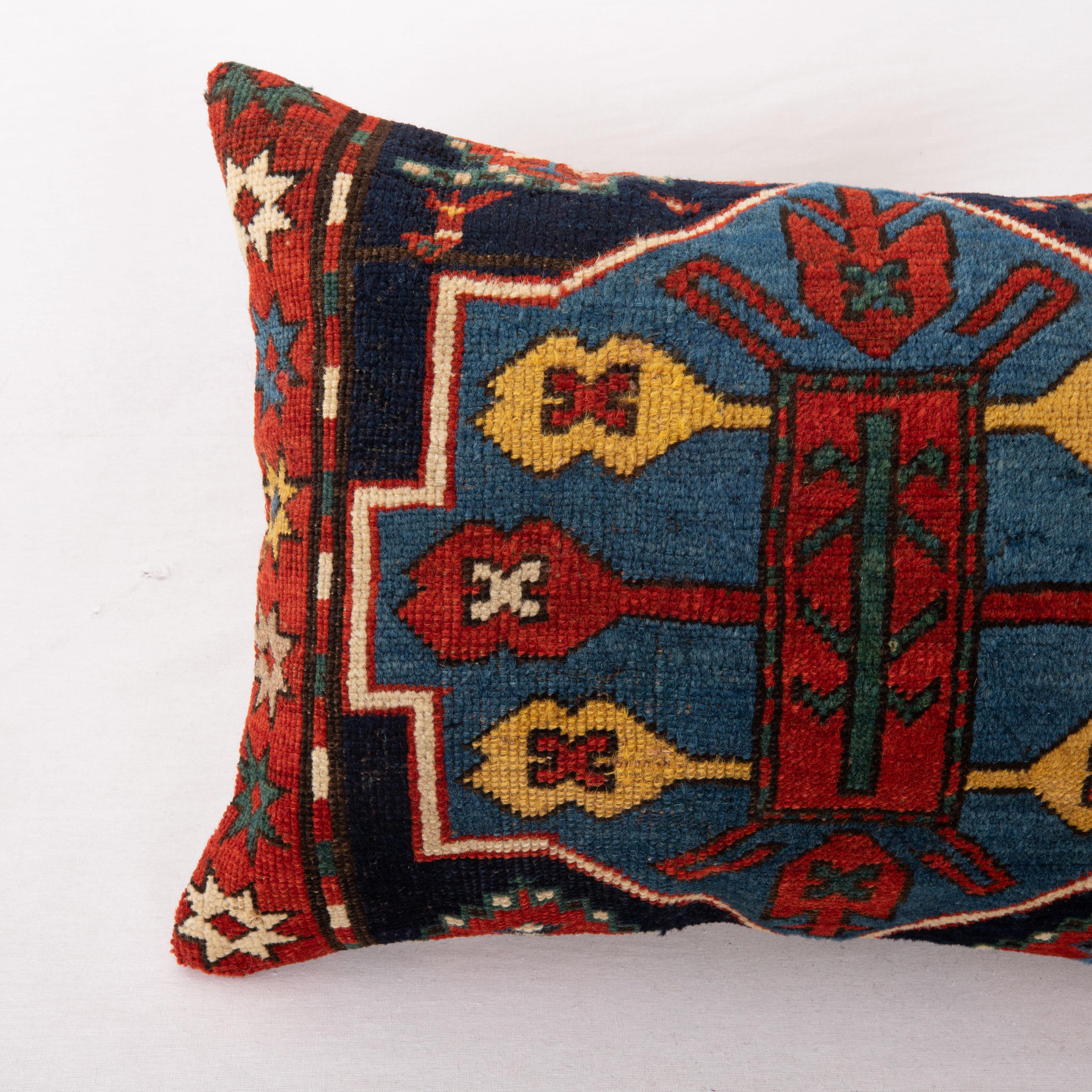 Armenian Antique Karabagh Rug Pillow Cover, Early 20th C For Sale