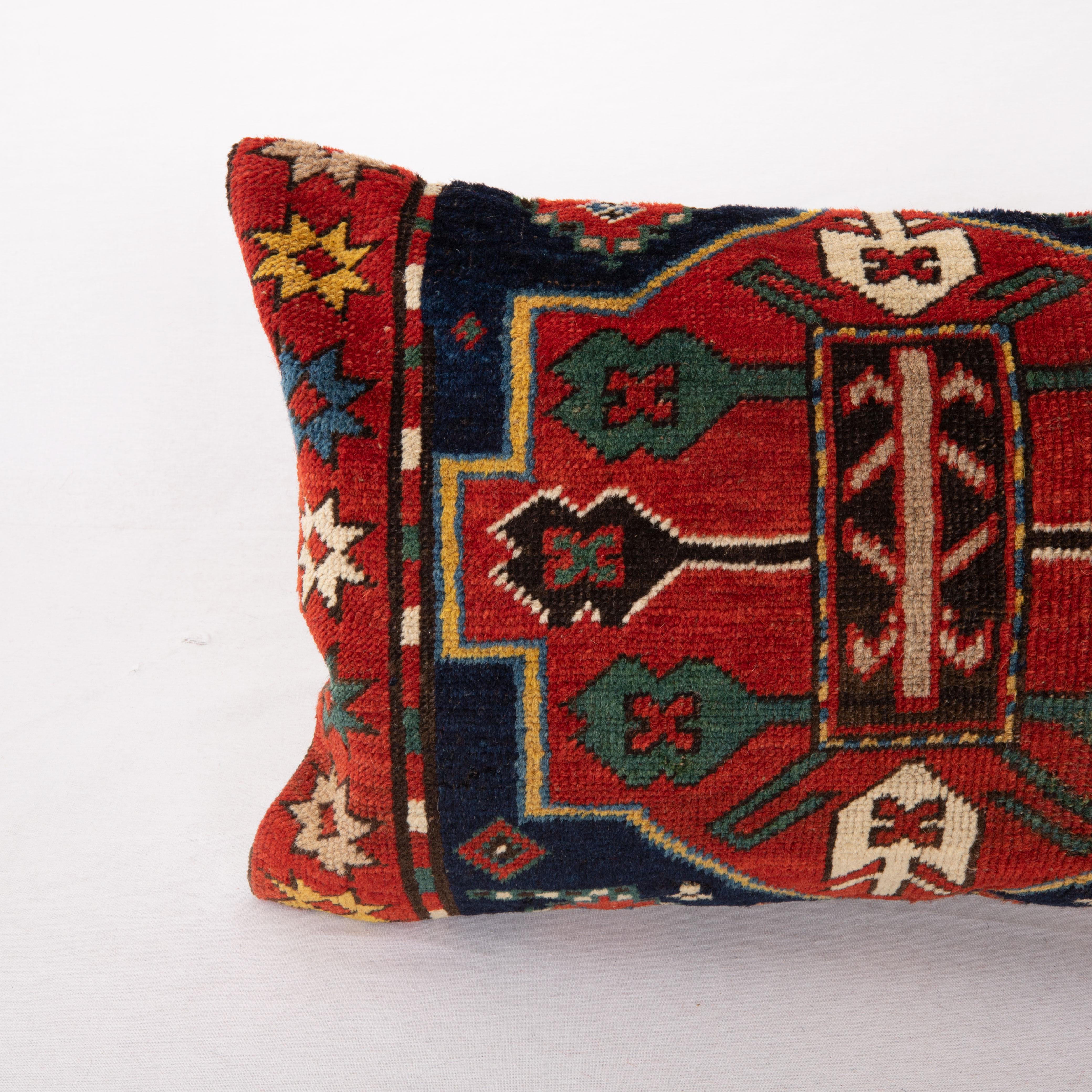 Armenian Antique Karabagh Rug Pillow Cover, Early 20th C. For Sale