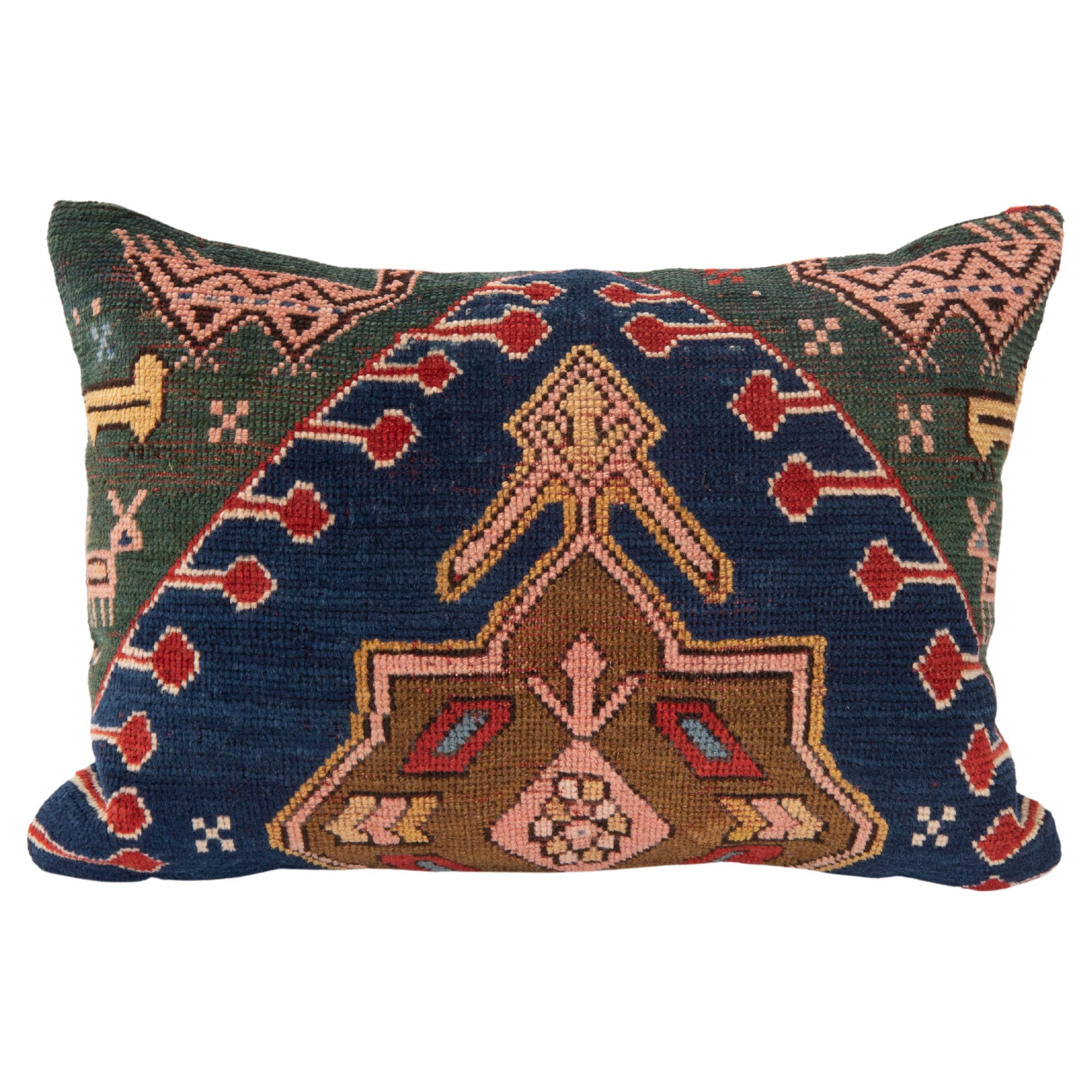 Antique Karabagh Rug Pillow Cover, Early 20th C. For Sale