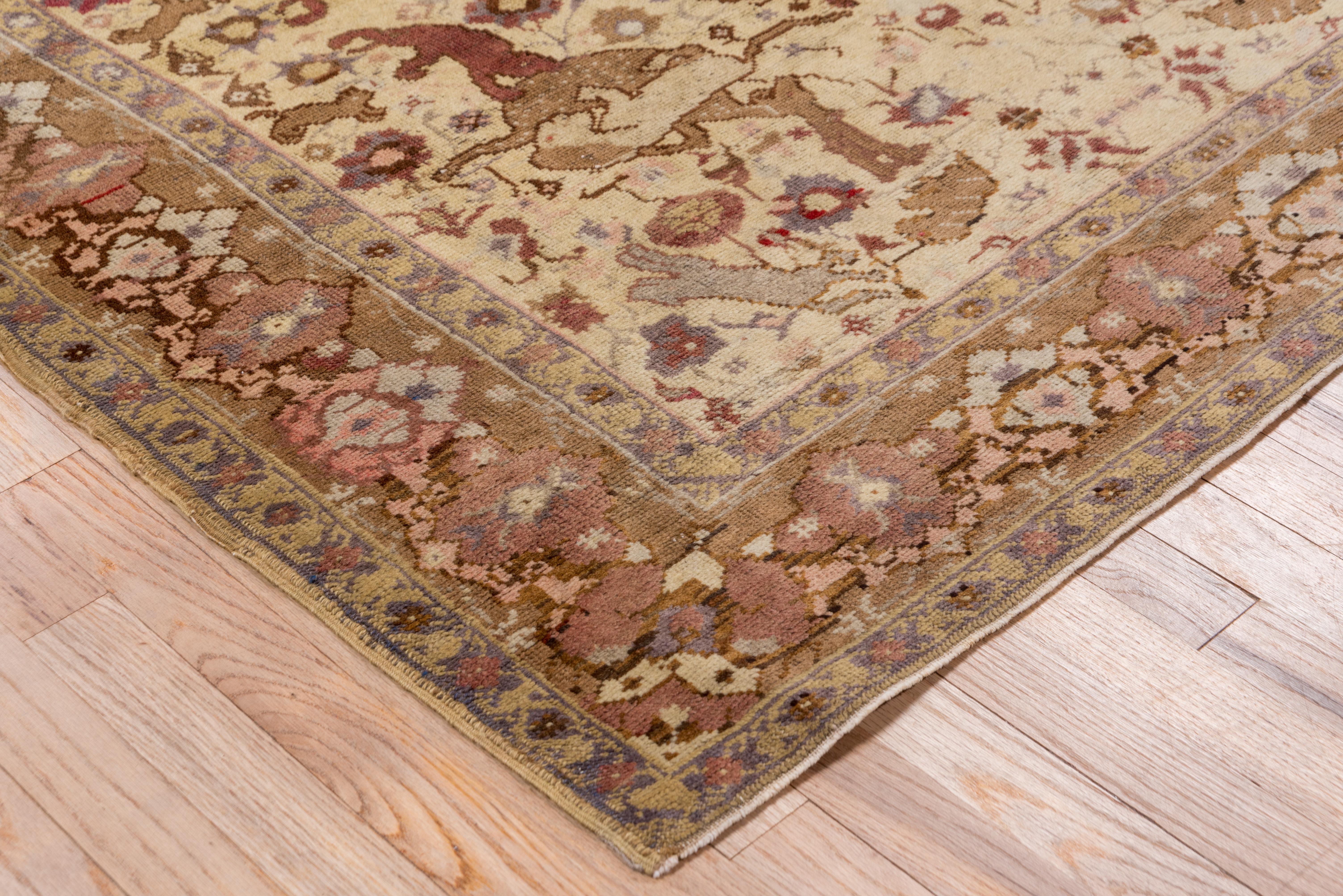 Hand-Knotted Antique Karabagh Rug with Animal Motifs