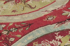 Antiker Karabagh-Teppich mit Rosenkartuschen und verzierter schwarzer Bordüre - Rug & Kilim