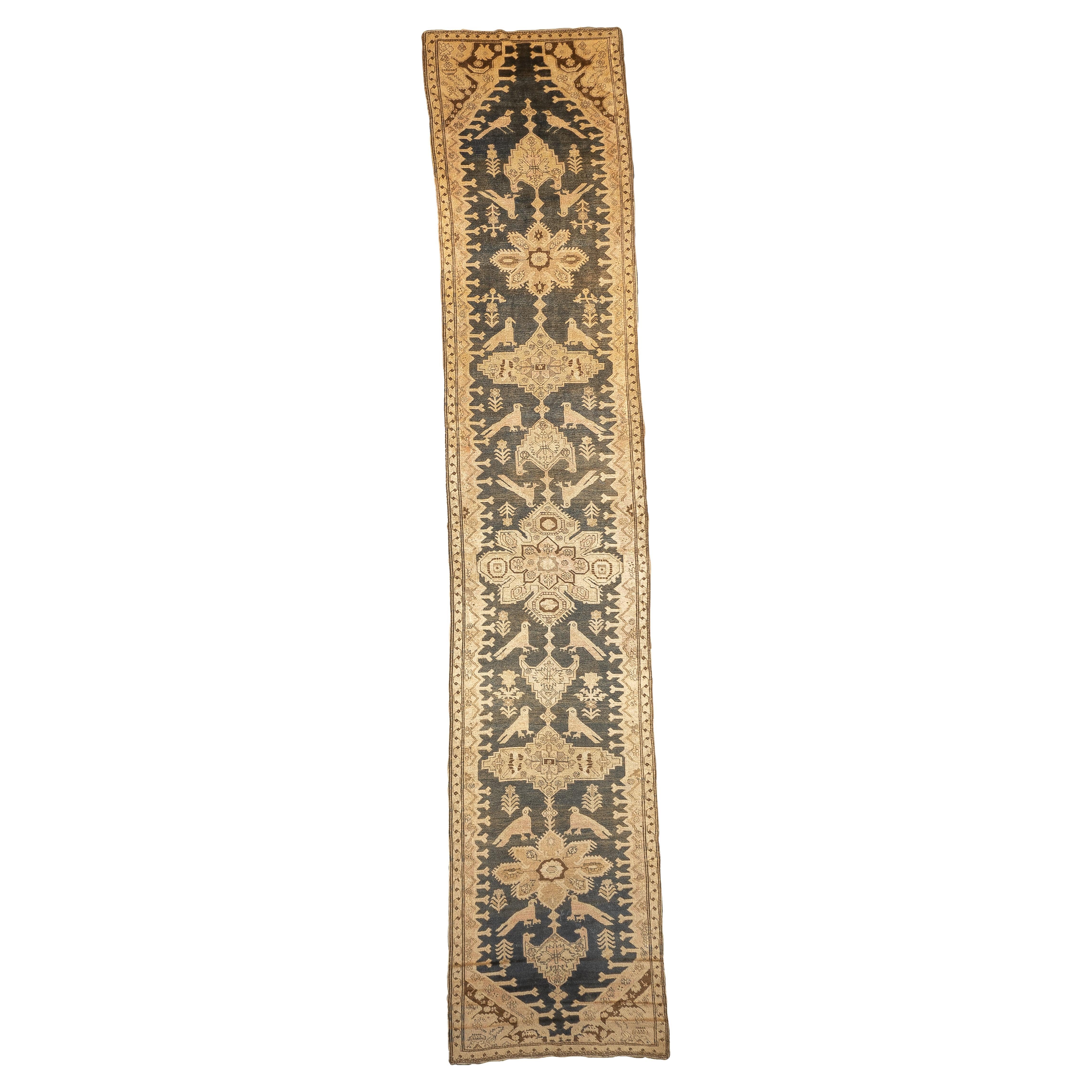 Antique Karabagh Runner 3'7'' x 18'3''