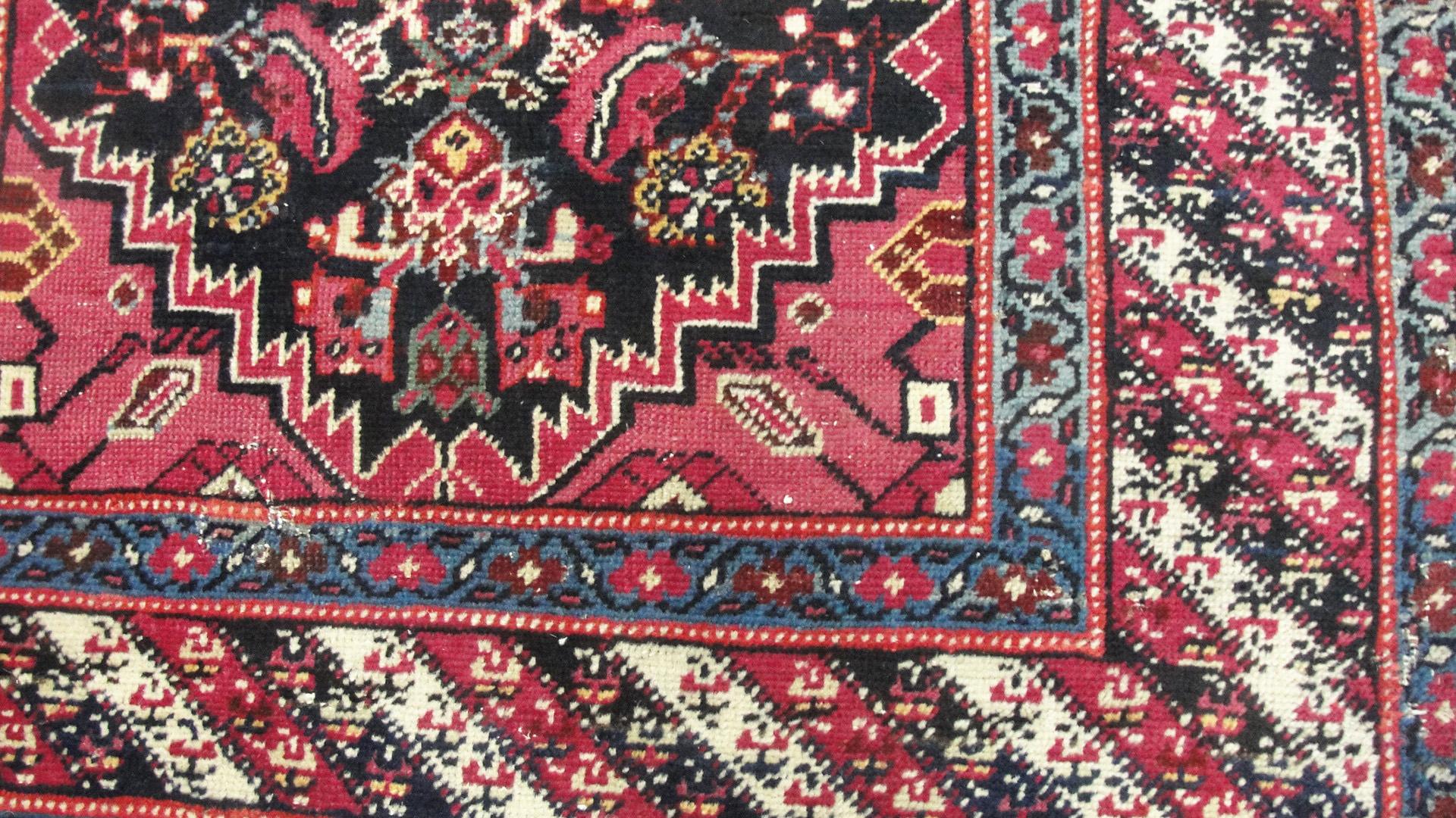 Wool Antique Karabagh/Caucasian Runner, 3'1