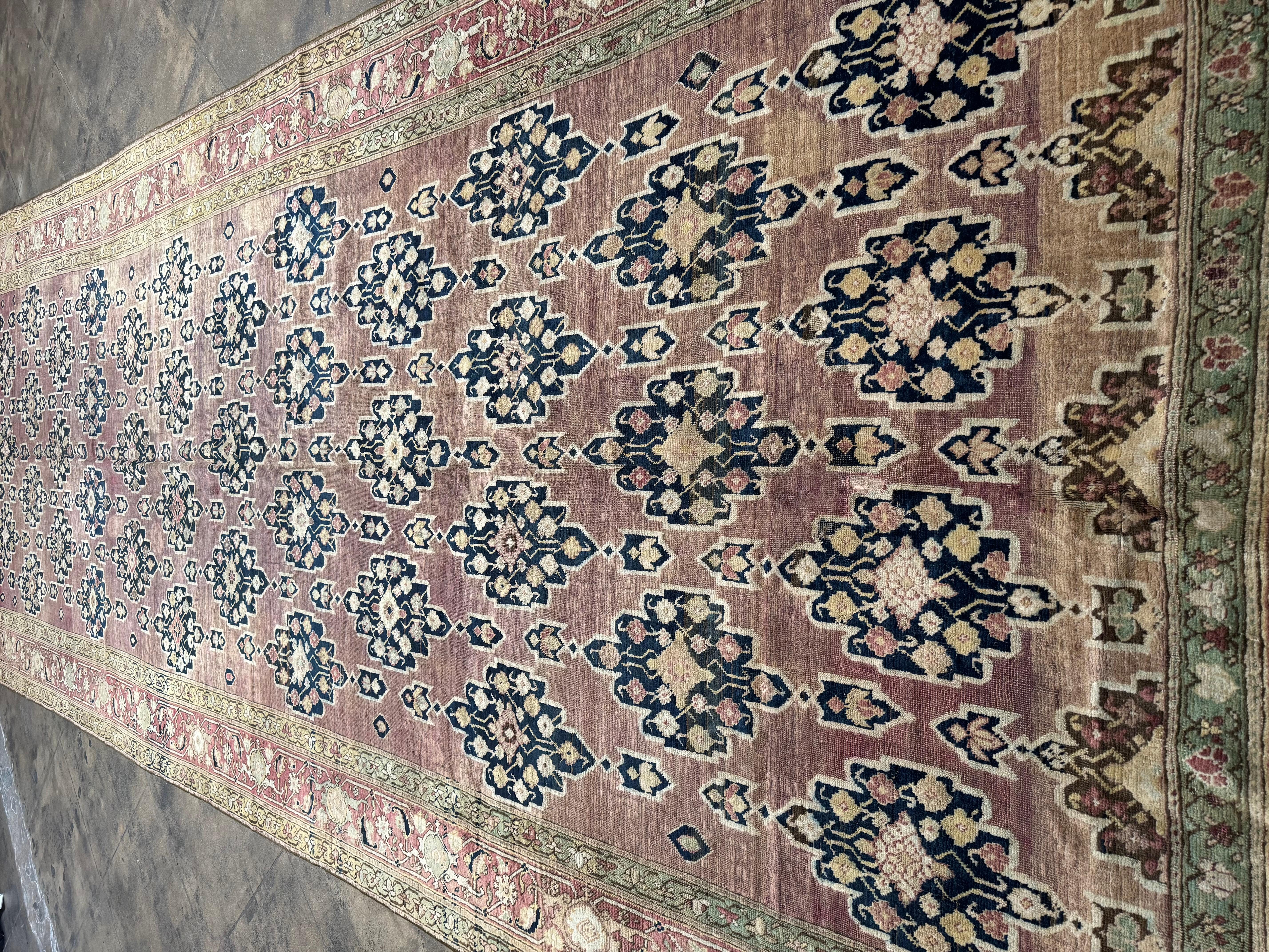 Antiker Karabagh Läufer Teppich - 18'3