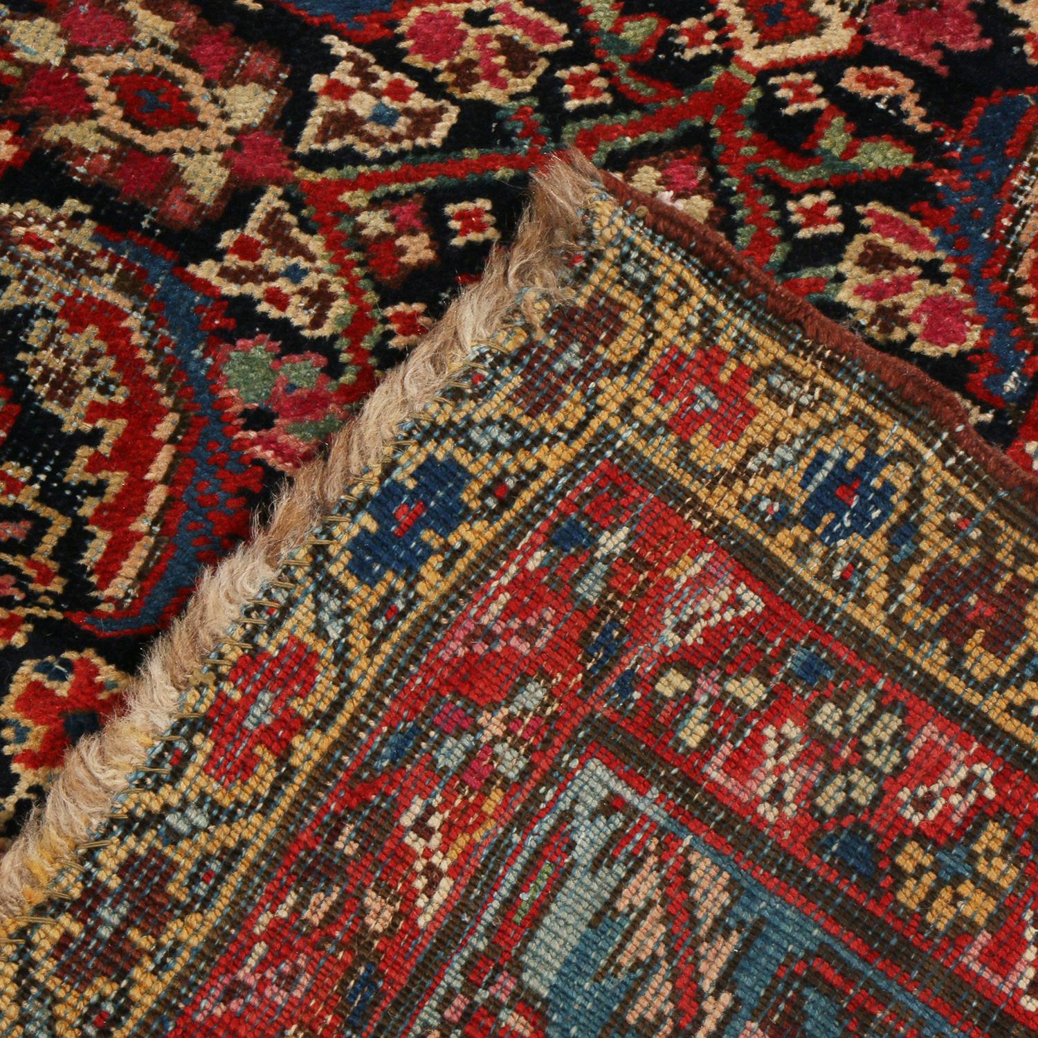 Late 19th Century Antique Karabagh Traditional Red Wool Rug Herati Fish Pattern by Rug & Kilim For Sale