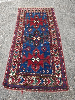 Antique Karabakh Rug, hand-woven in natural dyes wool, Caucasus 19th Century