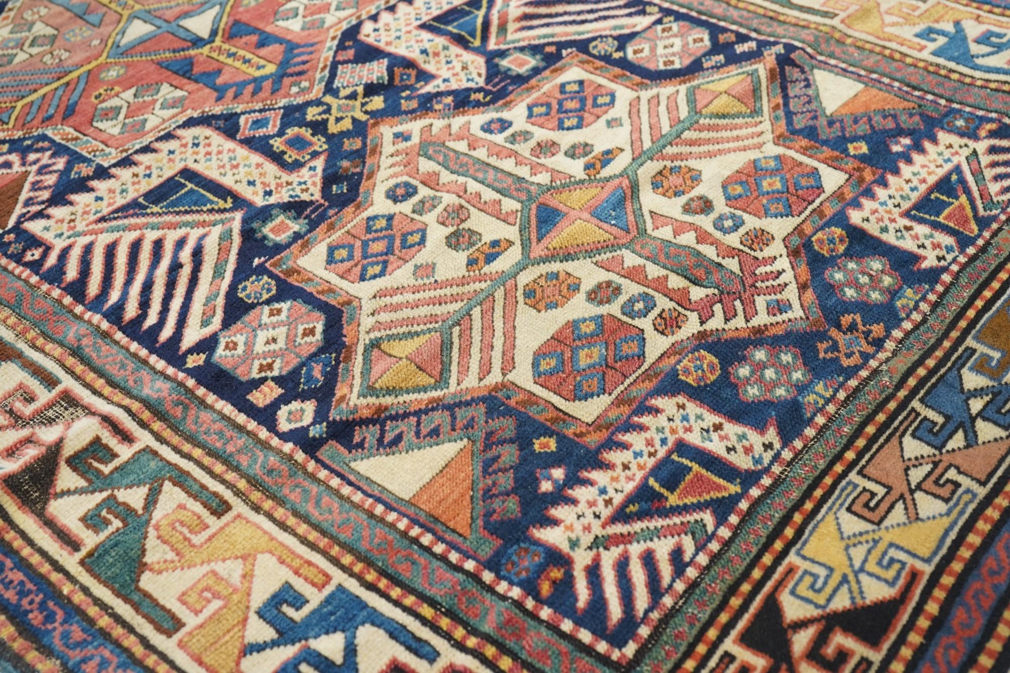 Wool Antique Karachashli Rug For Sale