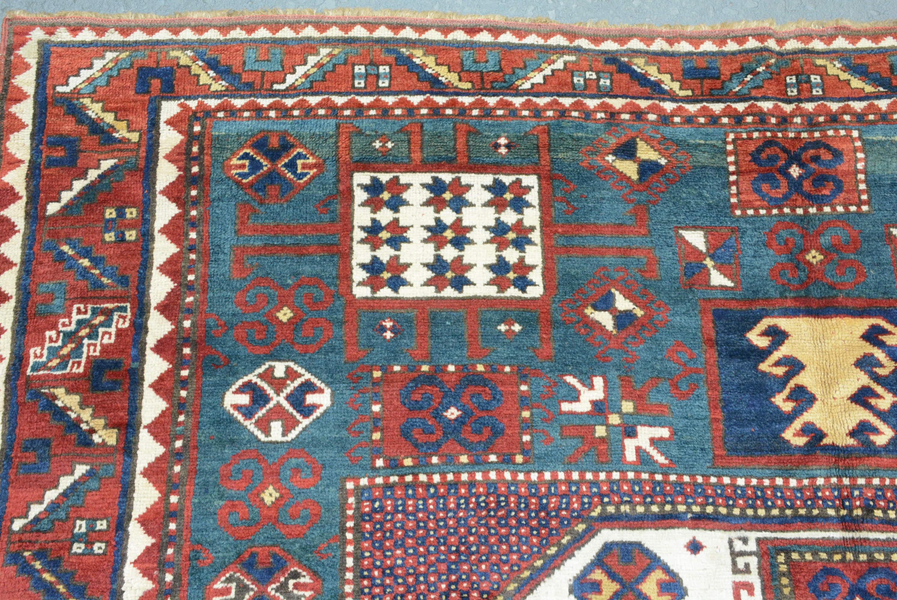Tribal Antique Karachopf Kazak Rug For Sale