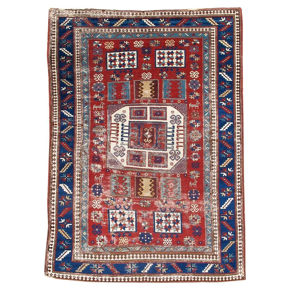 Tapis karachopf kazak antique, fin du 19e siècle en vente