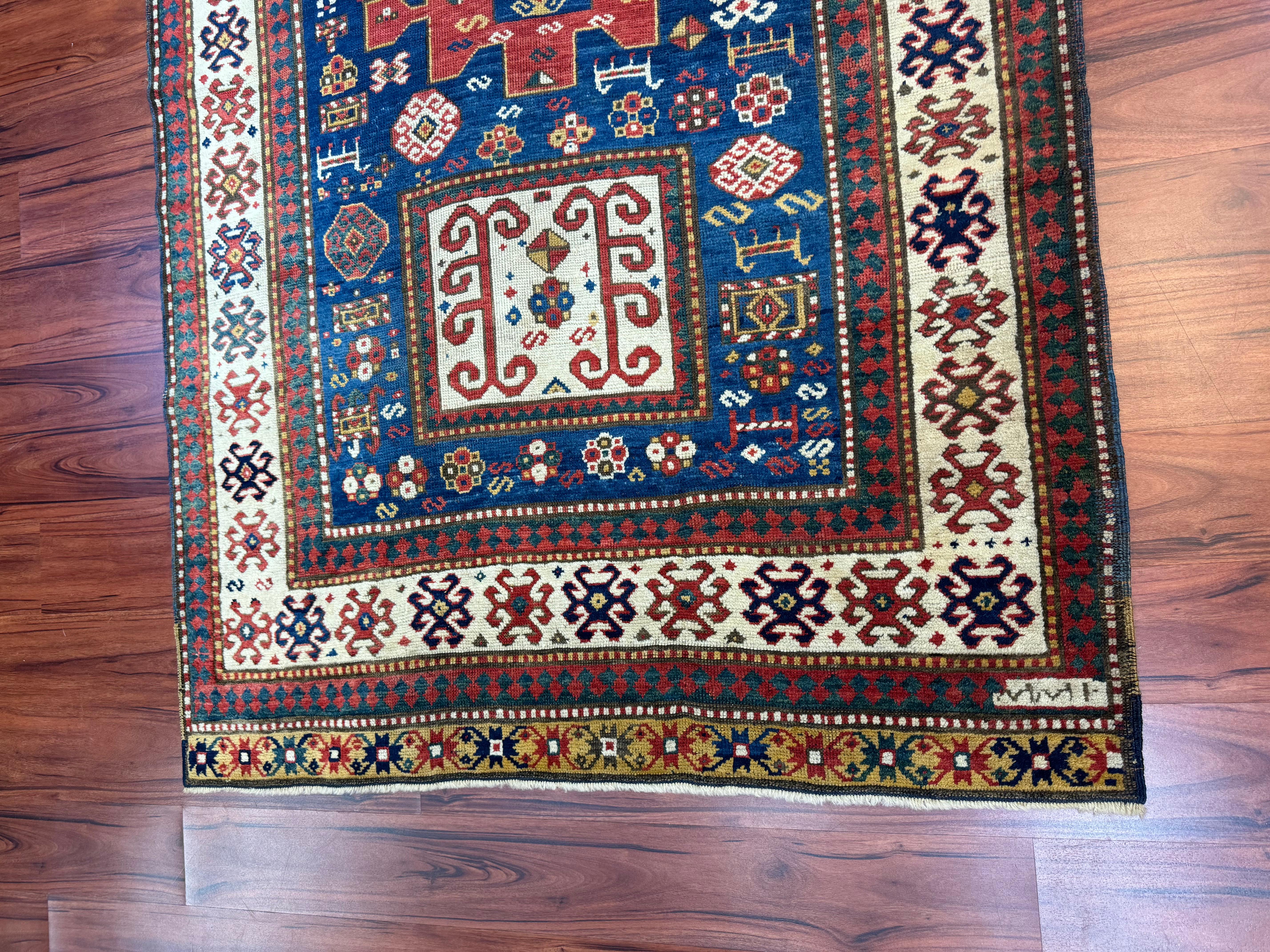 Antique Karachov Kazak Rug  For Sale 5