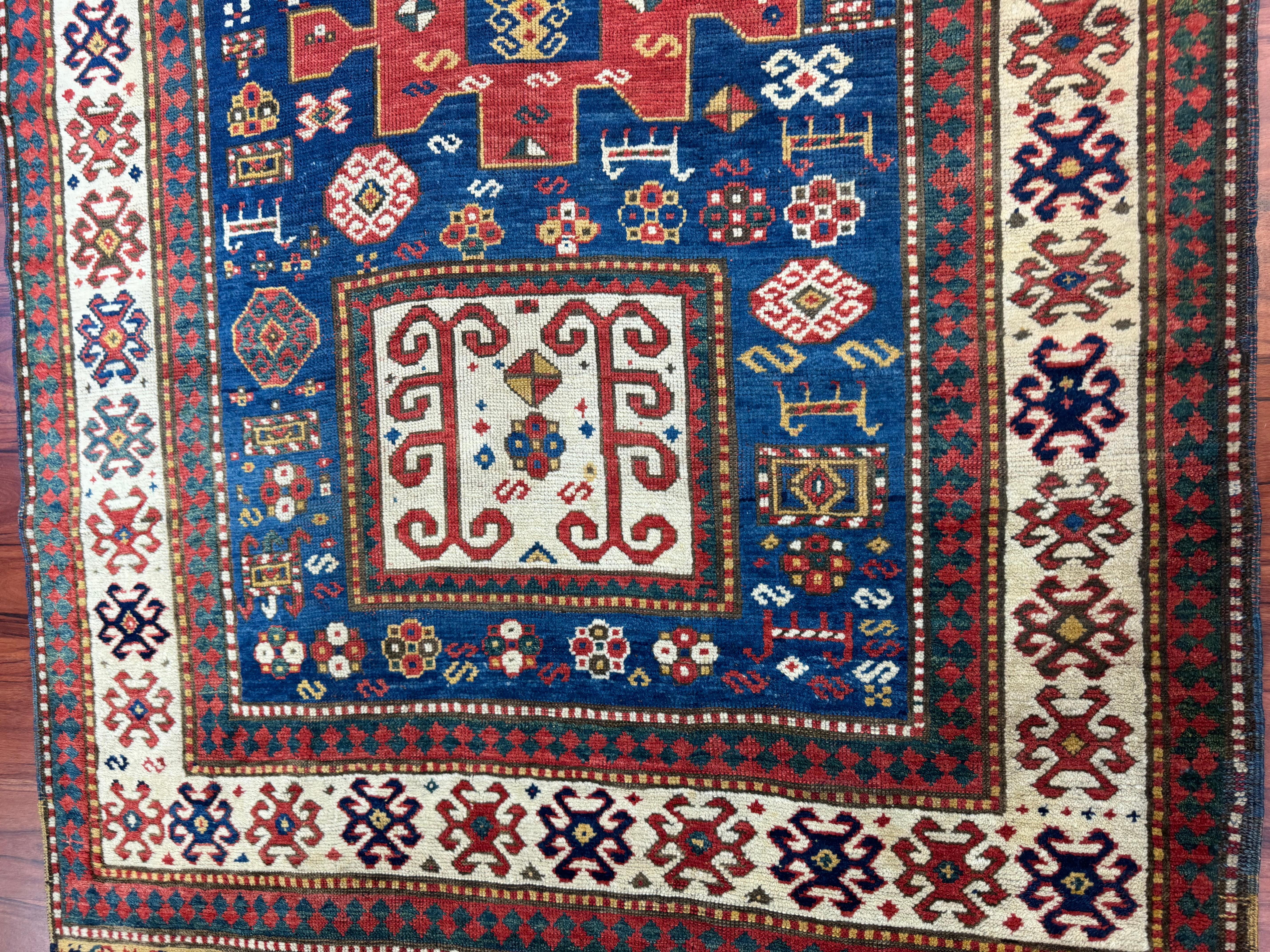 Antique Karachov Kazak Rug  For Sale 6