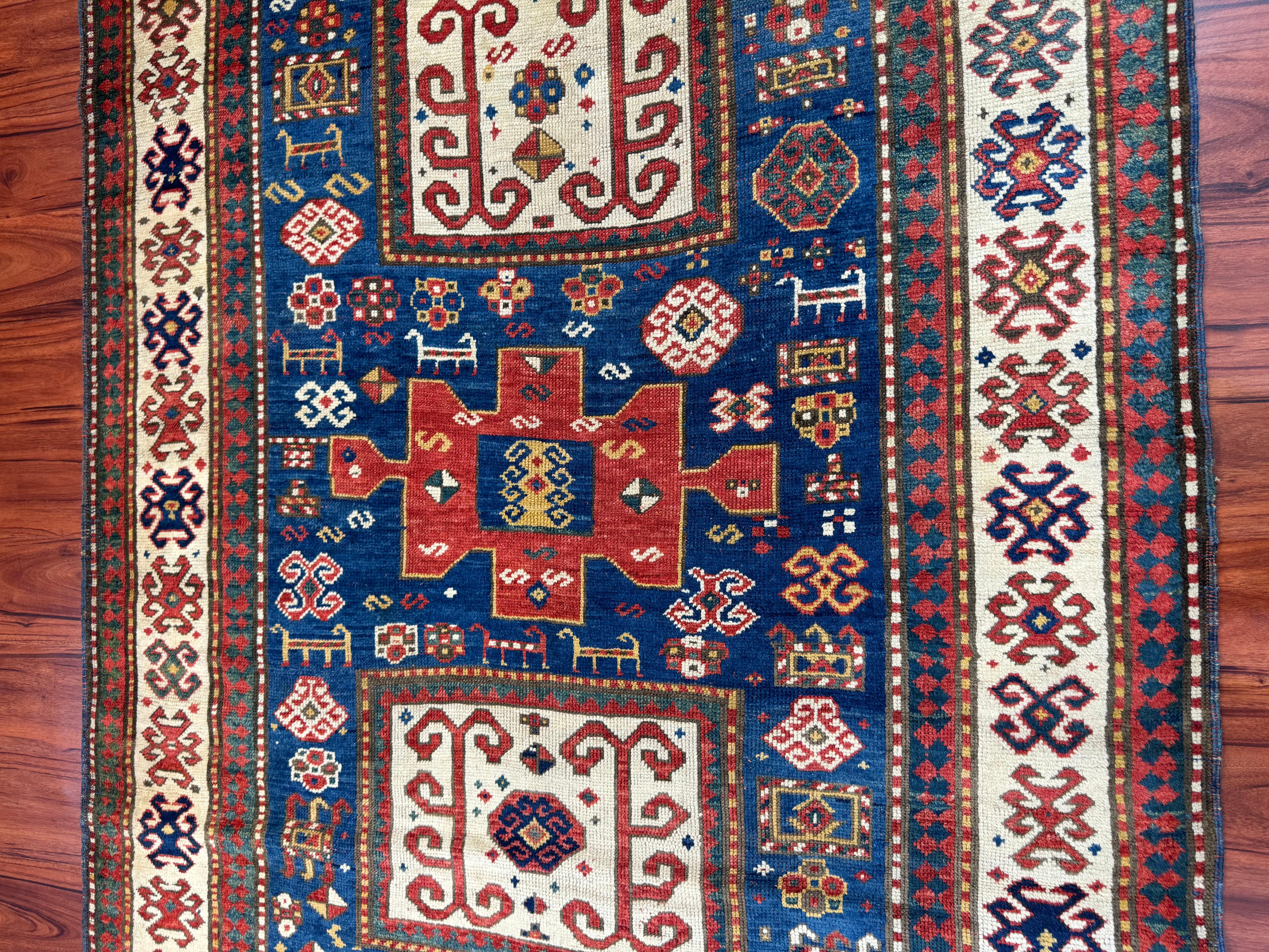 Antique Karachov Kazak Rug  For Sale 7