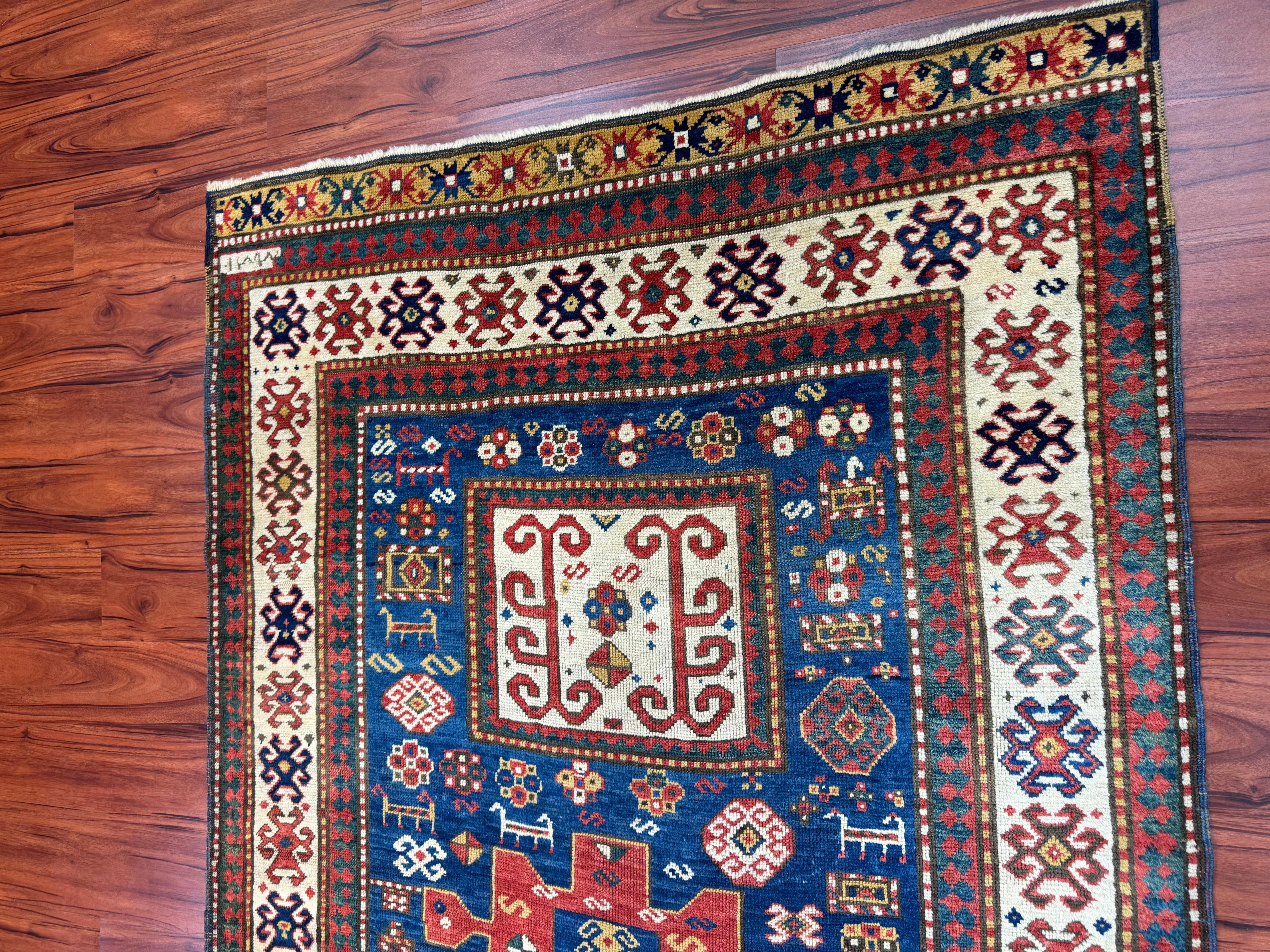 Antique Karachov Kazak Rug  For Sale 8
