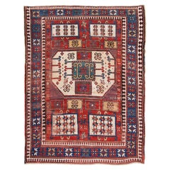 Antico Tappeto Karachov Kazak Karachoph Sud-Ovest Caucaso Fine XIX secolo