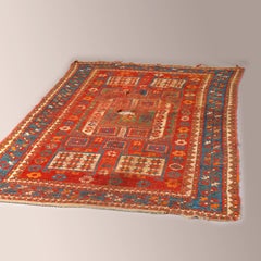 Antique Karachov Kazak Tribal Caucasian Oriental Rug, 19th Century