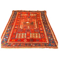 Antique Karachov Kazak Tribal Caucasian Oriental Rug, 19th Century