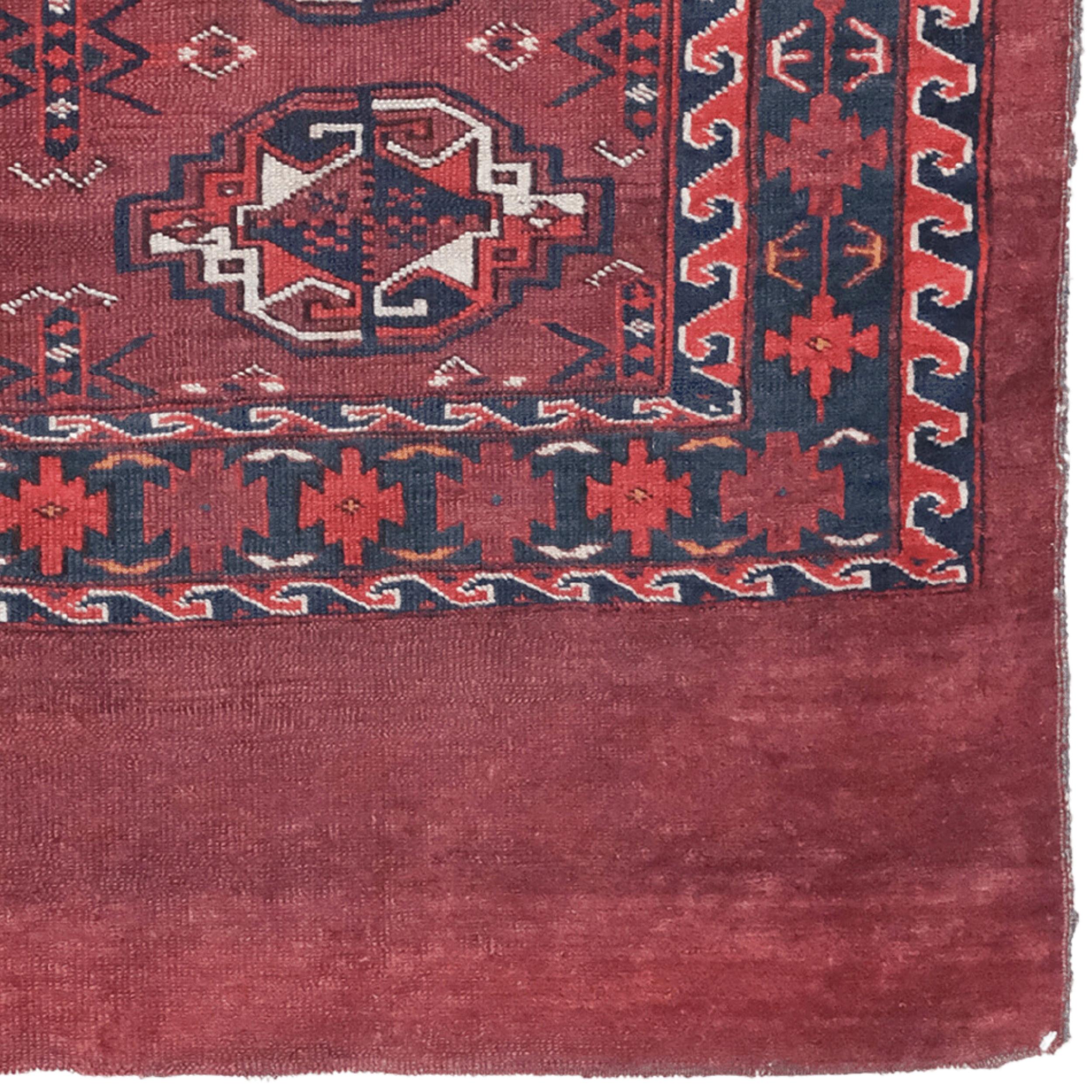 XIXe siècle Antique chuval Karadashli - Chuval turkmène Karadashli du 19ème siècle en vente