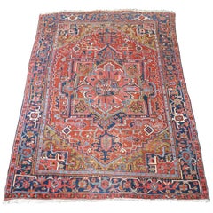 Antique Karadja Heriz Carpet with Camel Corners