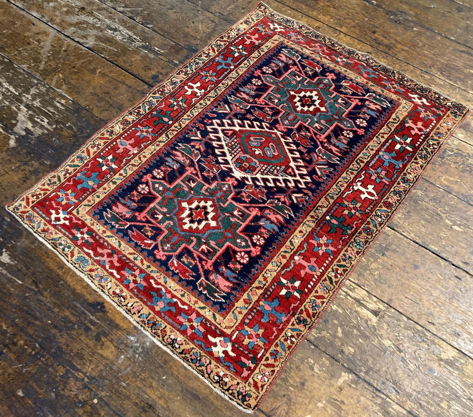 Lana Tappeto antico Karadja 1,35 m x 1,00 m in vendita