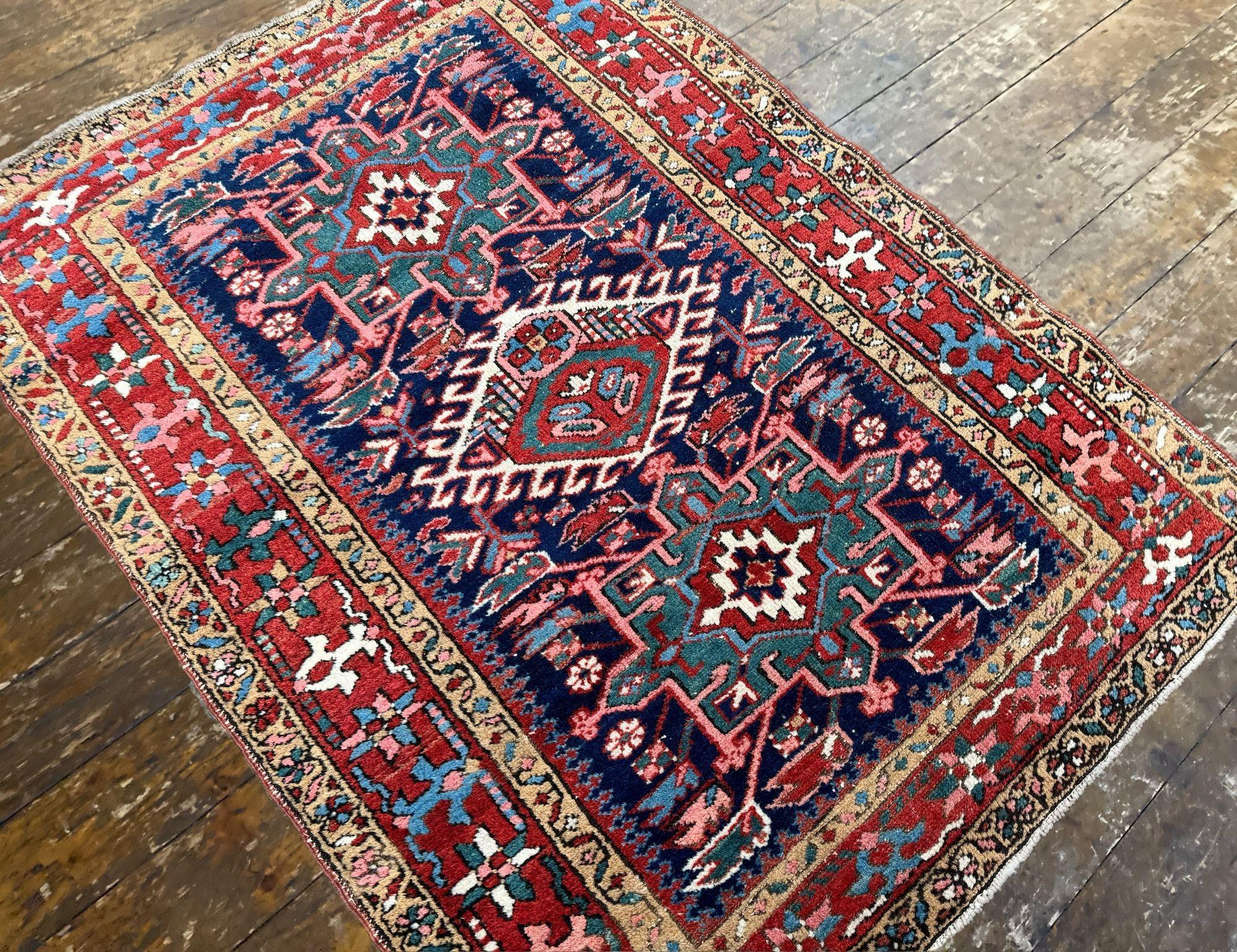 Tappeto antico Karadja 1,35 m x 1,00 m in vendita 1