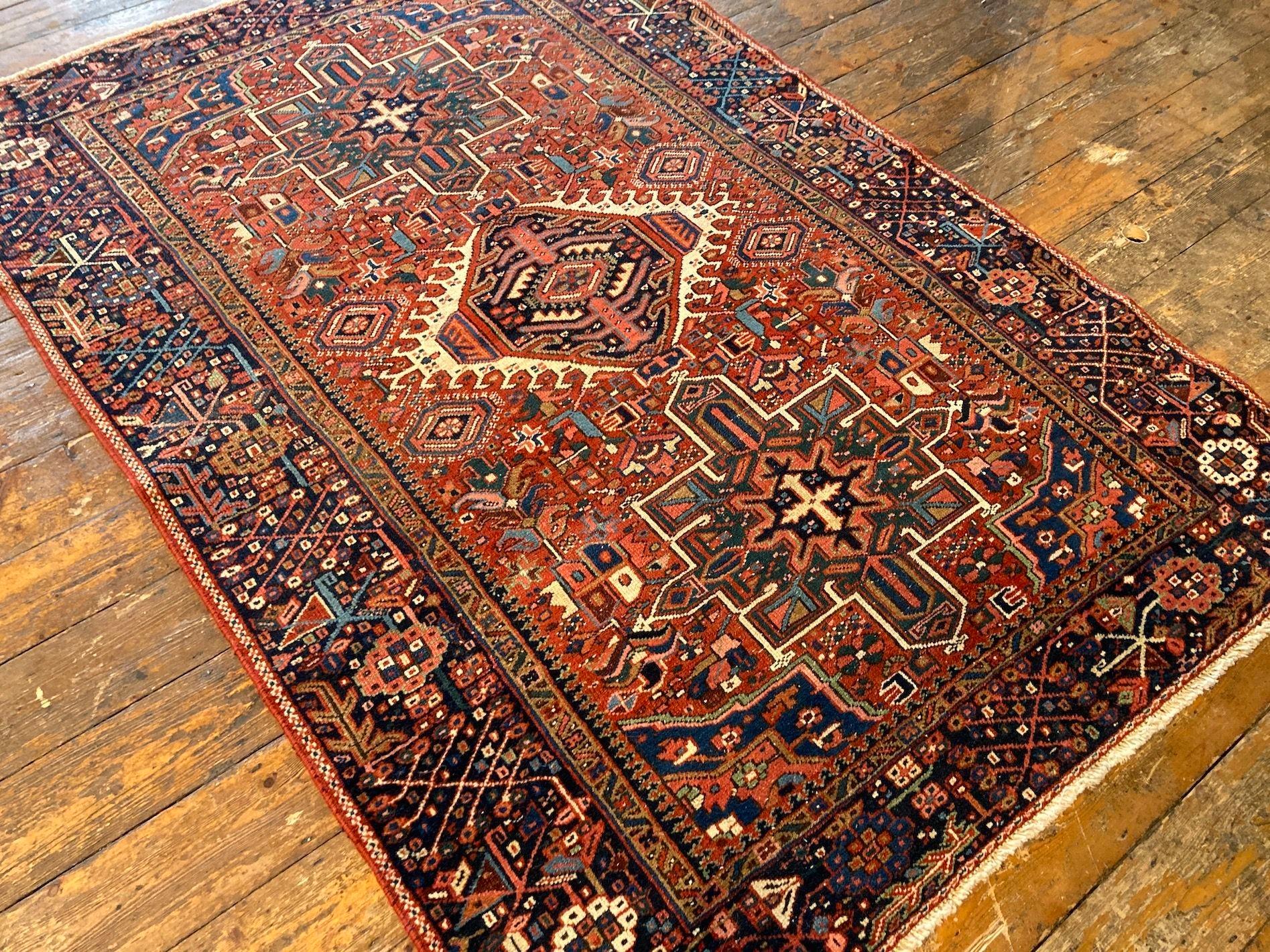 Wool Antique Karadja Rug For Sale