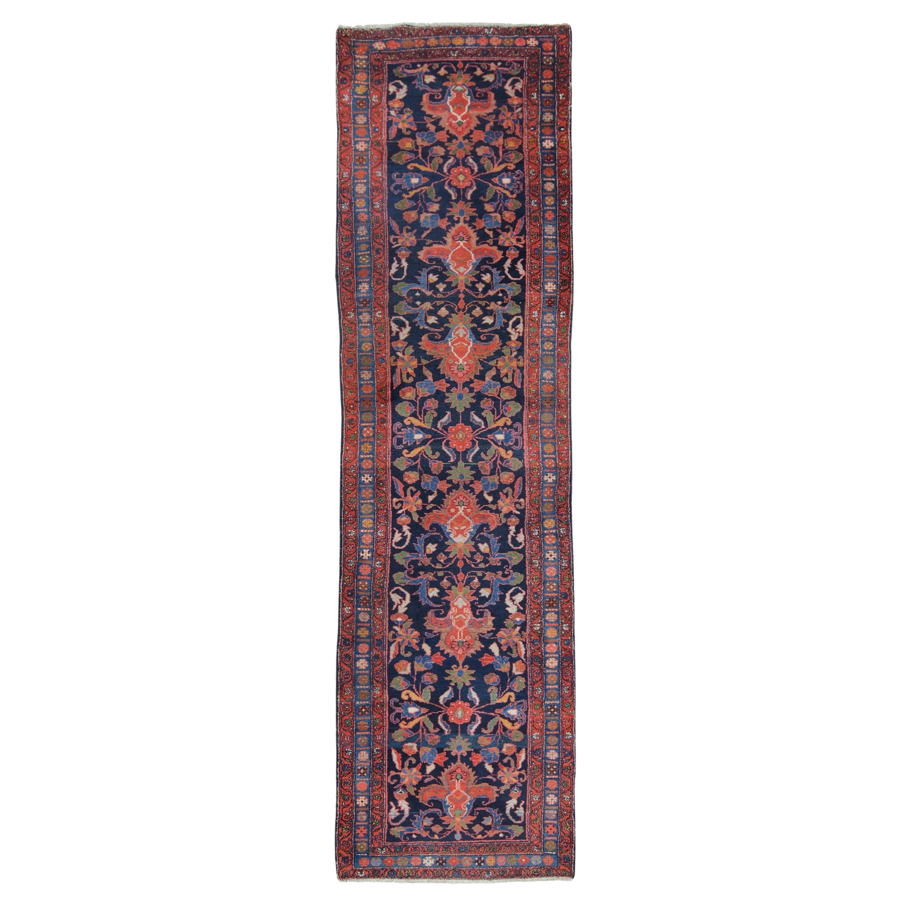 Tapis antique Karadja (19ème siècle), tapis antique, tapis de couloir antique