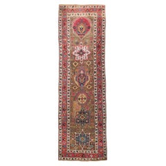 Antiker Karaja-Läufer Meets Karabagh-Gewebe mit Pastell- und Juwelentönen, ca. 1920''s